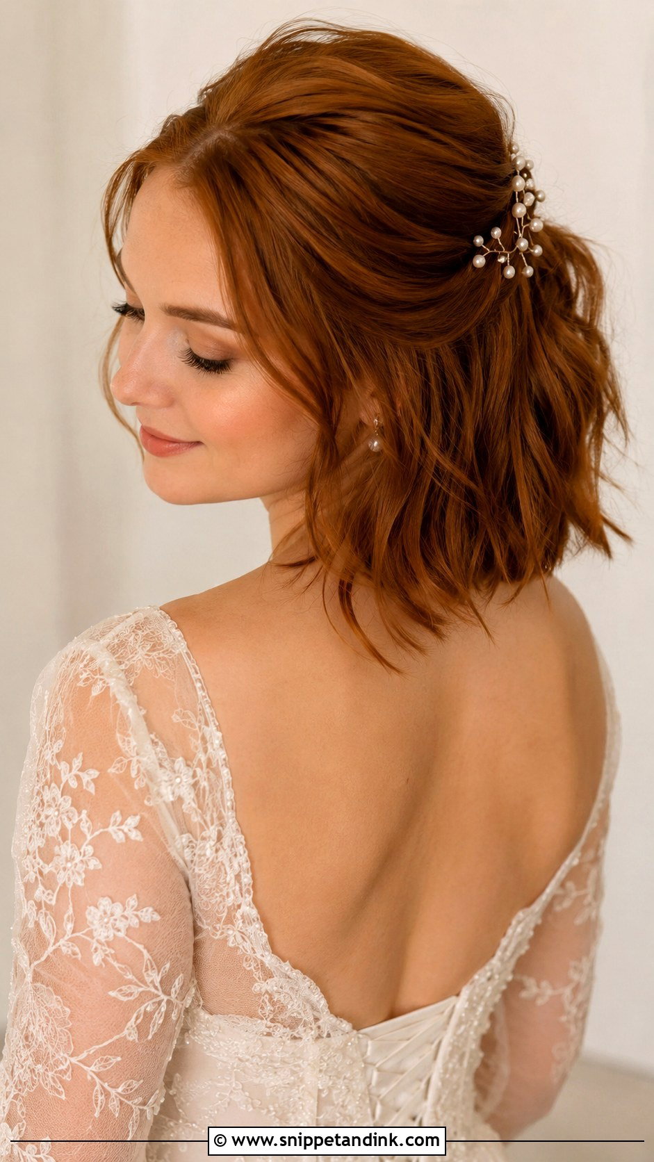 Short Half Up Hair For Brides - Snippet and Ink - 15 Short Hair Styles for Brides