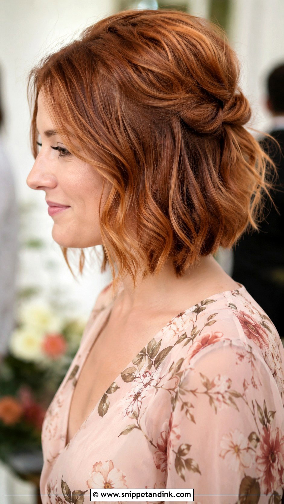 Short Half Up Wedding Guest Hair - Snippet and Ink - 15 Wedding Guest Hair Short Length Ideas