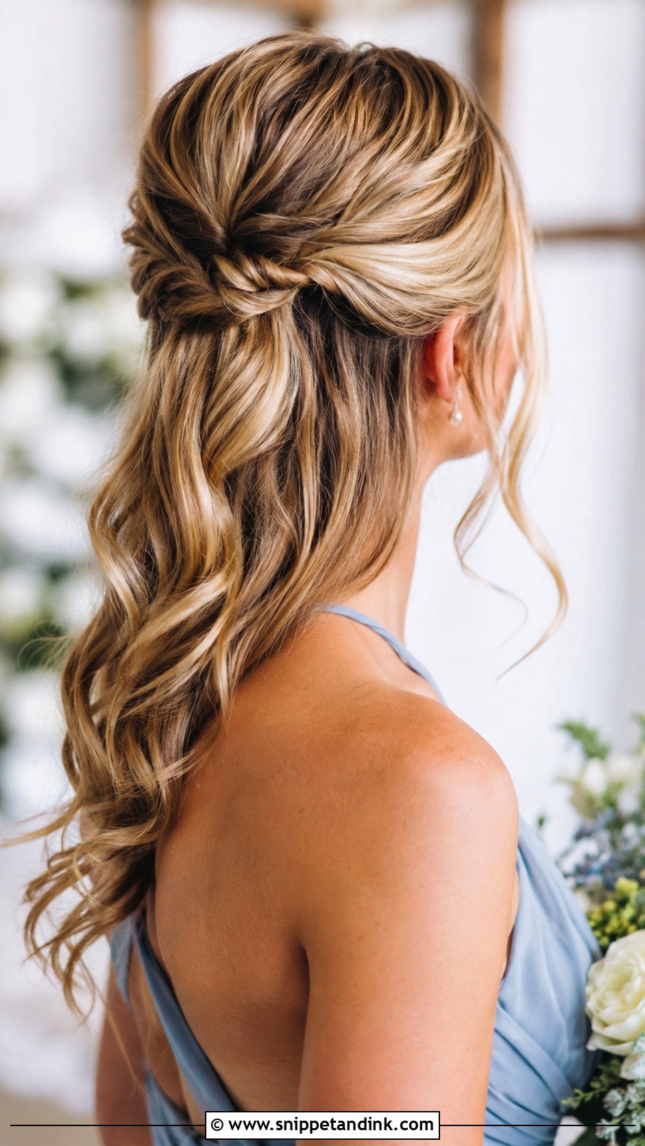 Short Half Up Wedding Hairstyle - Snippet and Ink - 20 Short Hair Wedding Hairstyles Bridesmaid