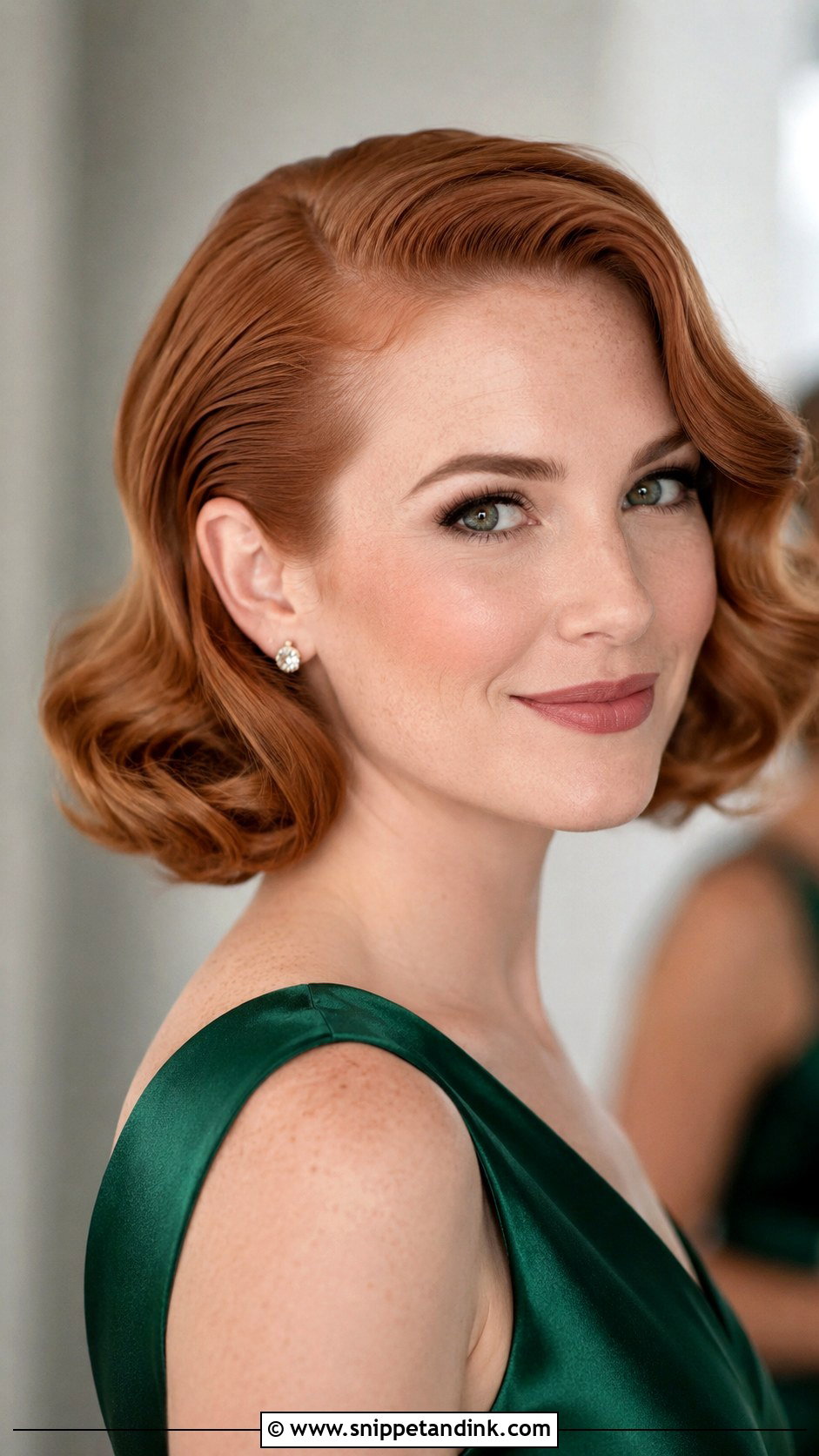 Short Hollywood Waves Bridesmaid Hairstyle - Snippet and Ink - 25 Bridesmaid Hairstyles for Short Hair