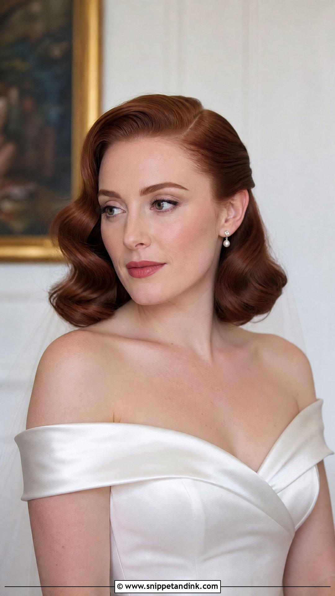 Short Hollywood Waves Wedding Hairstyle - Snippet and Ink - 20 Short Hair Open Hairstyles for Wedding