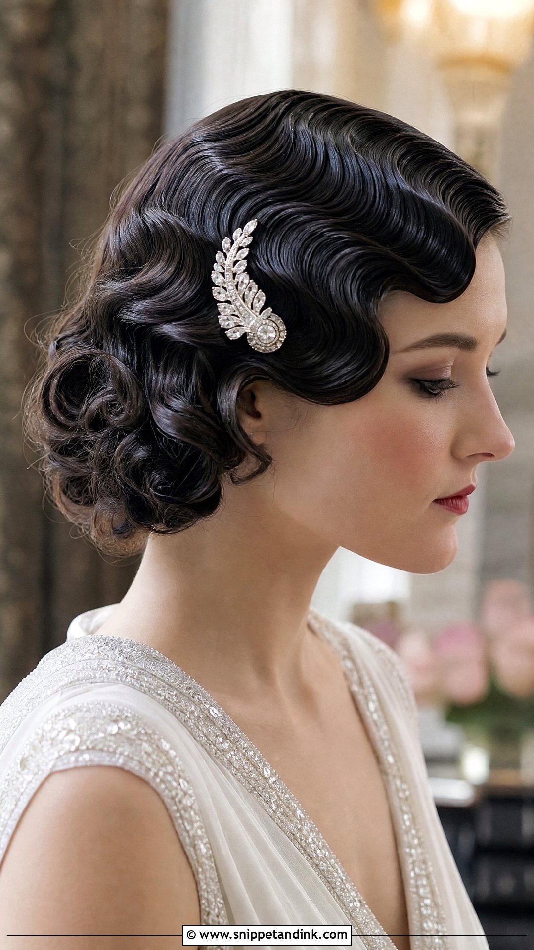 Short Hollywood Waves for Bob Length - Snippet and Ink - 20 Hollywood Waves Bridal Hair