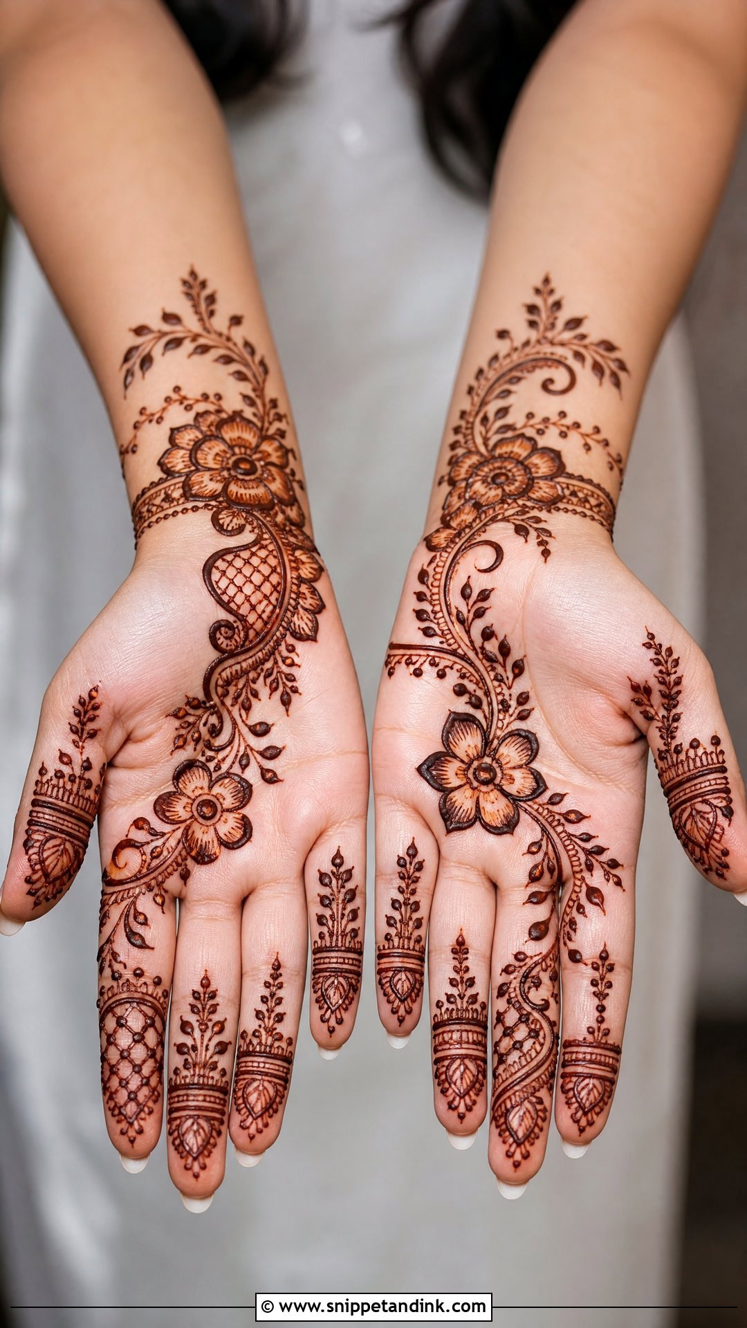 Short Indo Arabic Mehndi Design - Snippet and Ink - 35 Short Mehndi Design Ideas