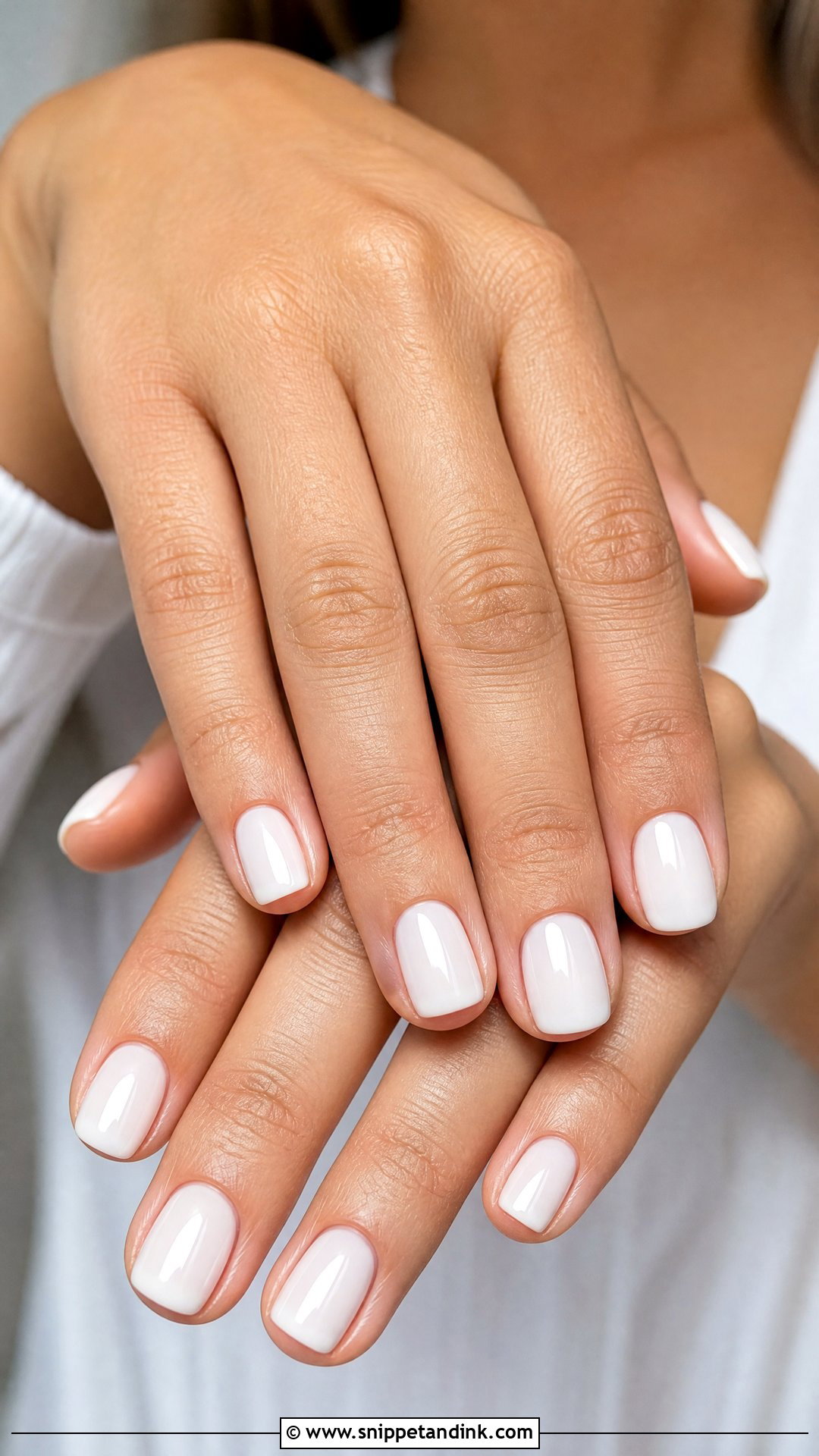 Short Ivory Wedding Nails - Snippet and Ink - 25 Short Wedding Nails for Bride
