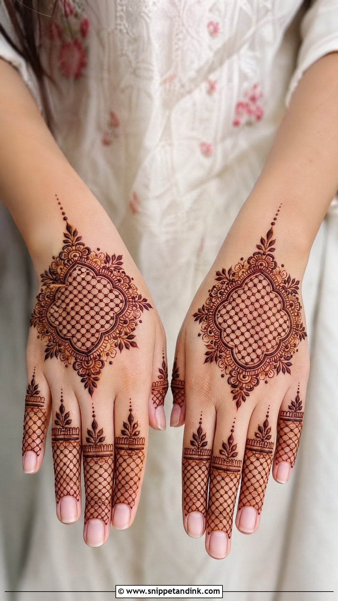 Short Jaali Mehndi Design - Snippet and Ink - 35 Short Mehndi Design Ideas