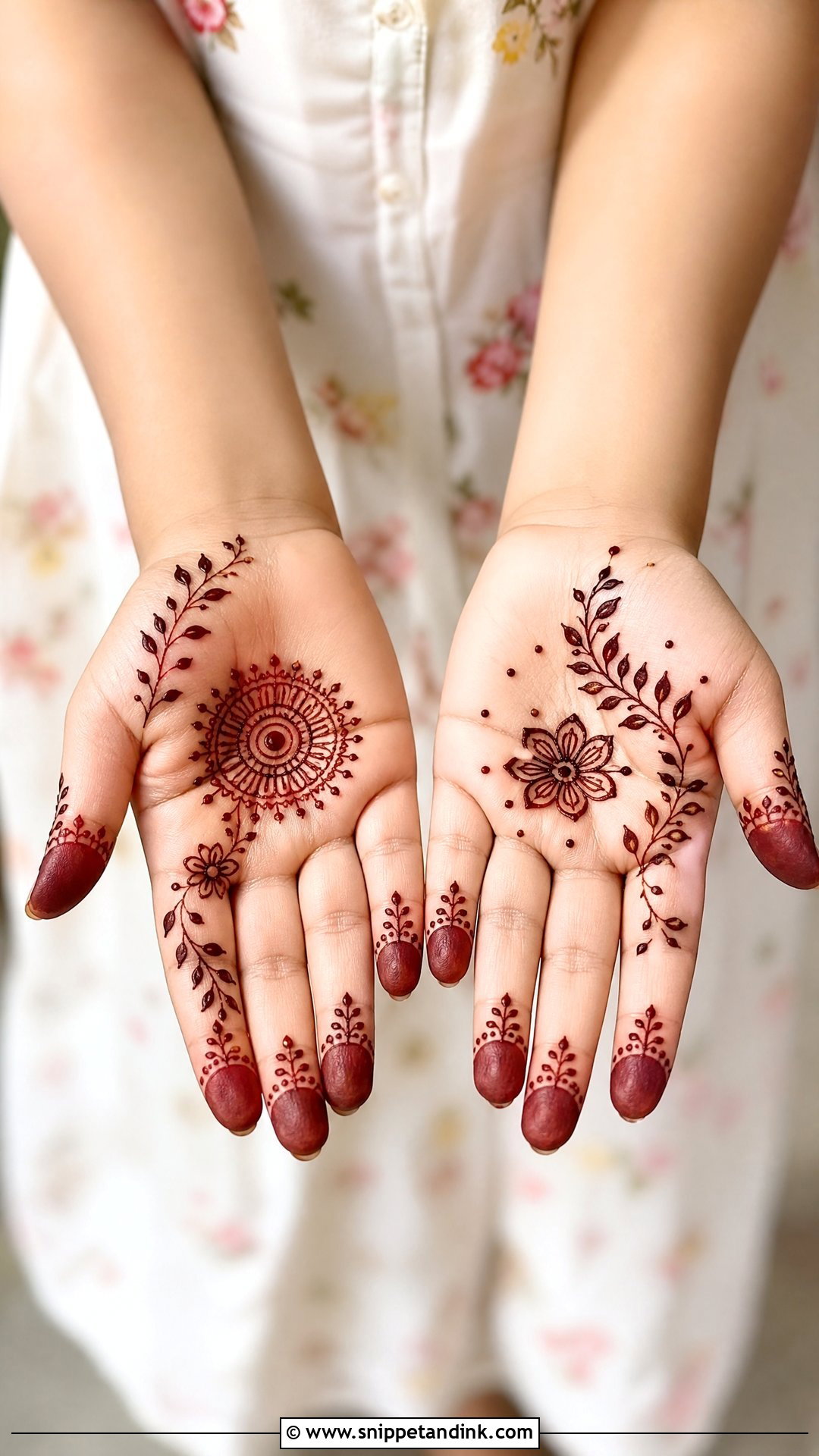 Short Kids Mehndi Design - Snippet and Ink - 35 Short Mehndi Design Ideas