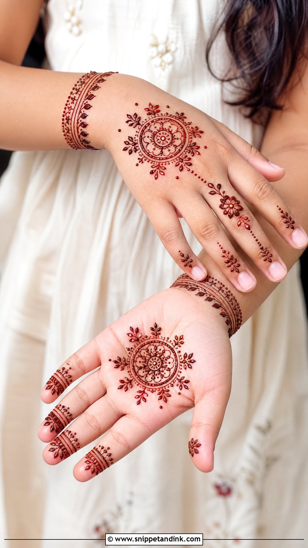 Short Kids Mehndi Design - Snippet and Ink - 30 Short Mehndi Designs