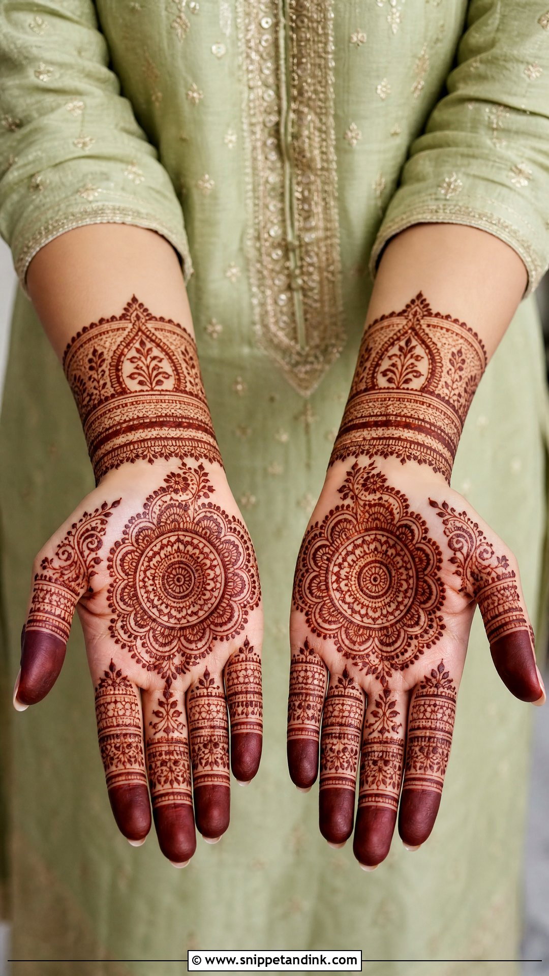Short Kurti Mehndi Gharara - Snippet and Ink - 20 Mehndi Gharara Ideas