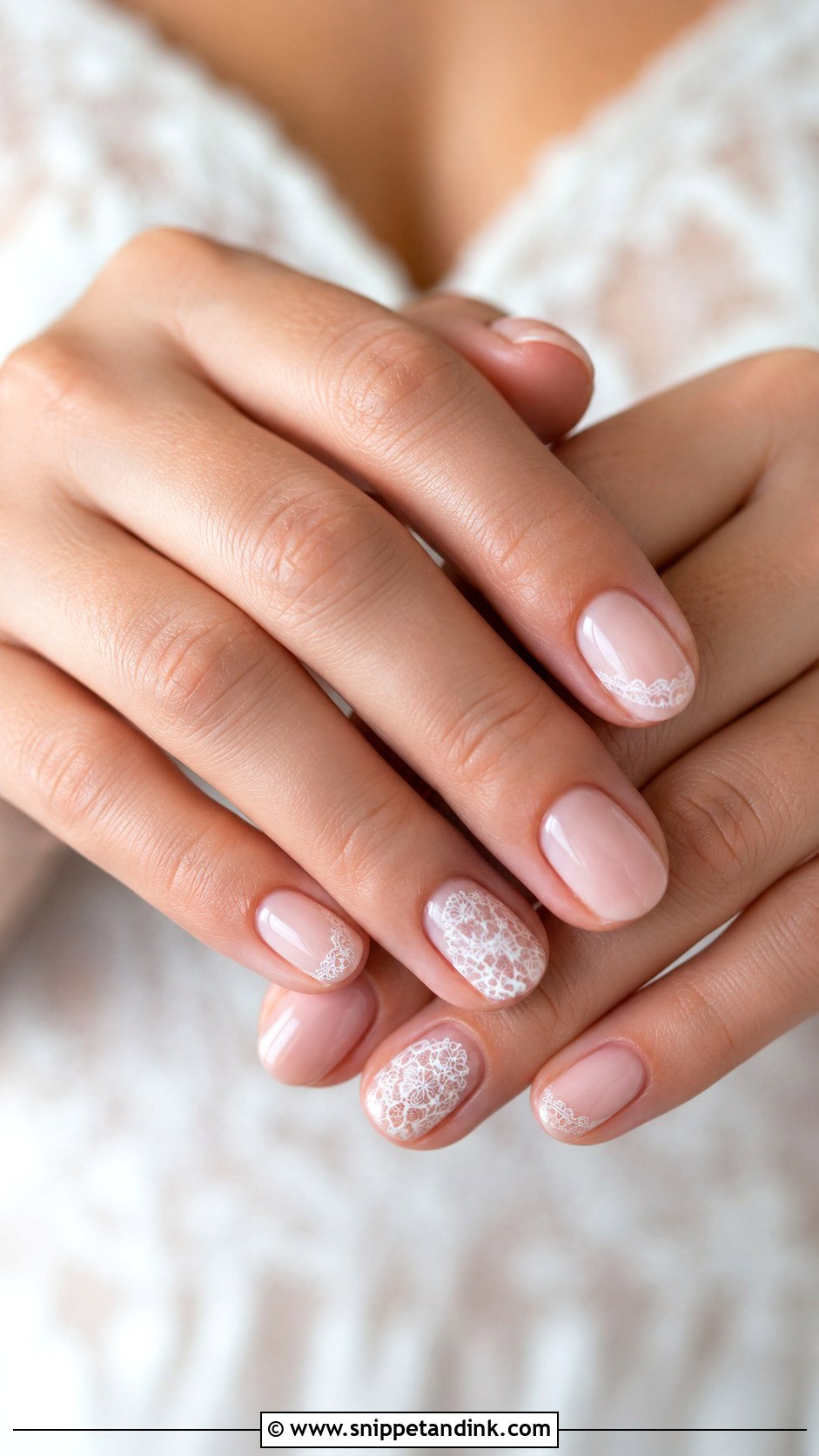 Short Lace Wedding Nails - Snippet and Ink - 20 Short Simple Wedding Nails for Bride
