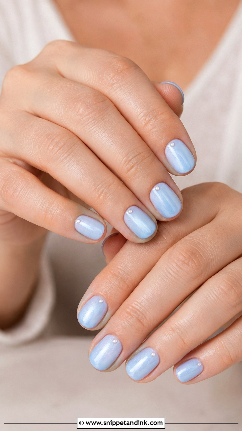 Short Light Blue Wedding Nails - Snippet and Ink - 20 Light Blue Wedding Nails