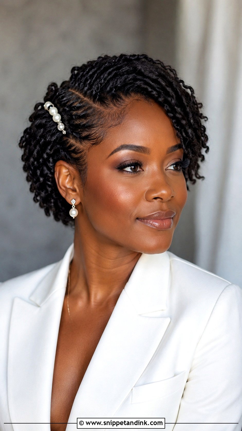 Short Loc Wedding Hairstyle - Snippet and Ink - 20 Elegant Loc Styles Wedding Hairstyles