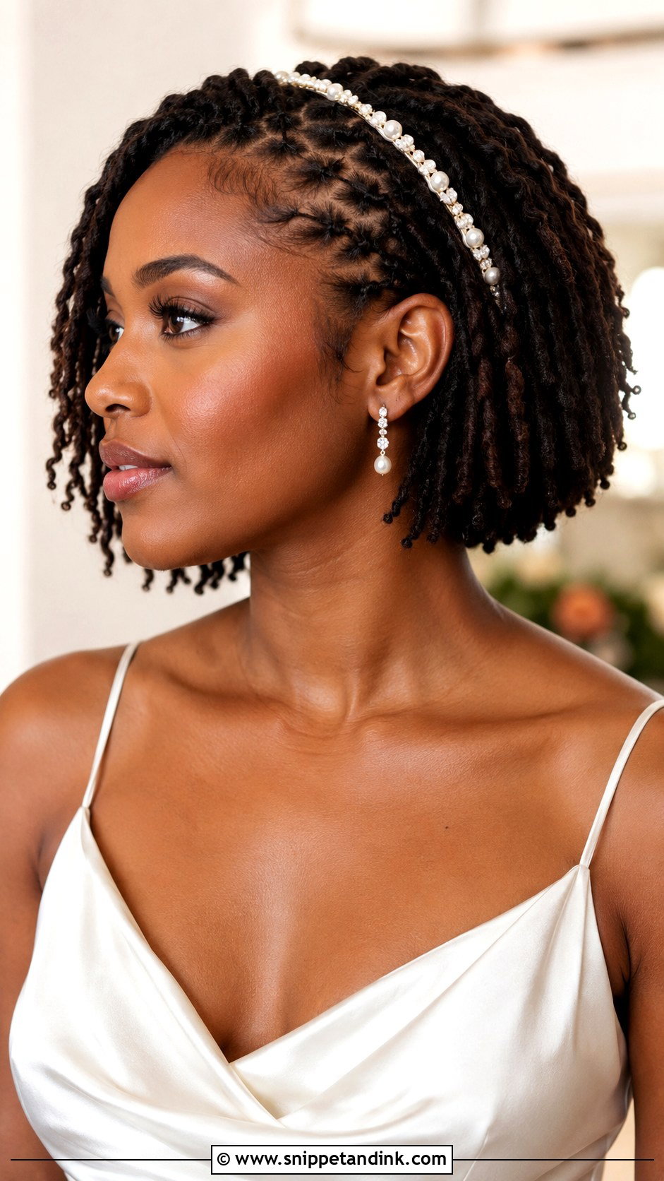 Short Locs Bob Wedding Hair - Snippet and Ink - 15 Short Locs Wedding Hairstyles