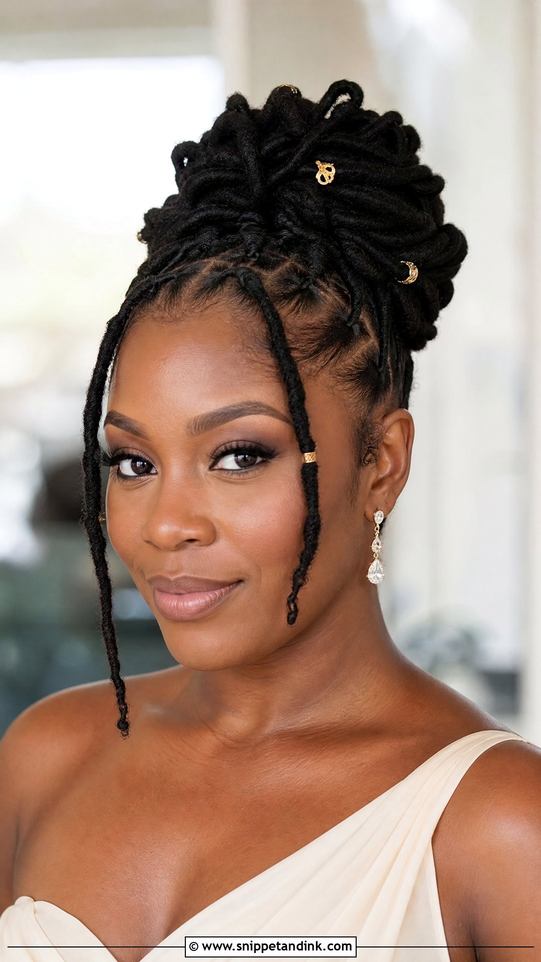Short Locs Updo For Wedding - Snippet and Ink - 20 Short Hair Styles for a Wedding