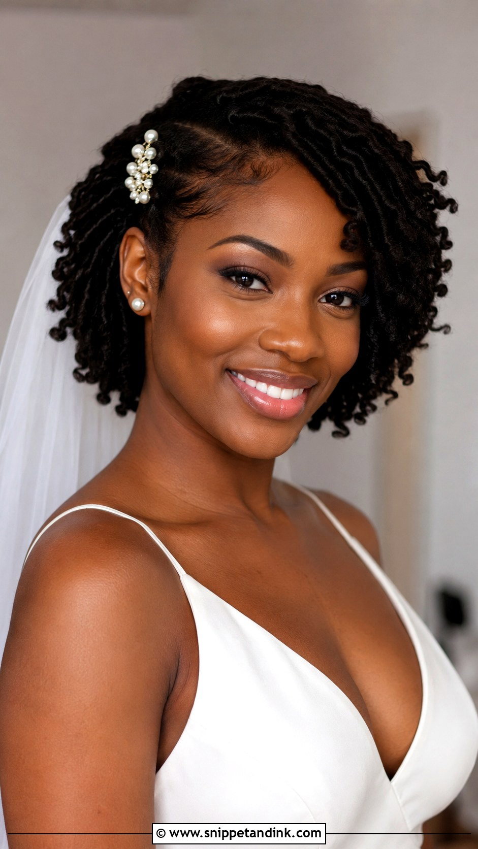 Short Locs Wedding Hairstyle - Snippet and Ink - 15 Wedding Hairstyles Black Women Locs
