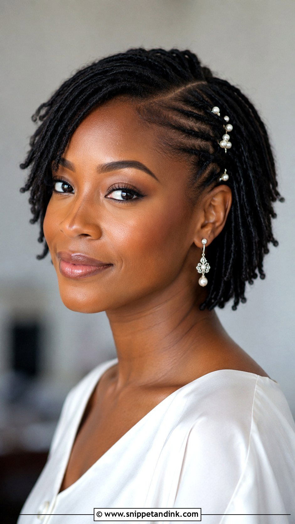 Short Locs Wedding Hairstyle - Snippet and Ink - 15 Wedding Locs Hairstyles Bridal Hair
