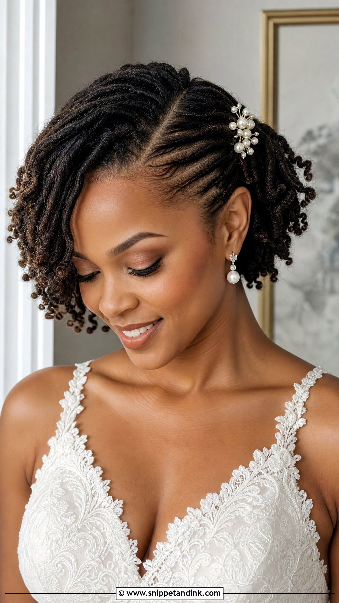 Short Locs Wedding Hairstyle - Snippet and Ink - 20 Wedding Hairstyles with Locs