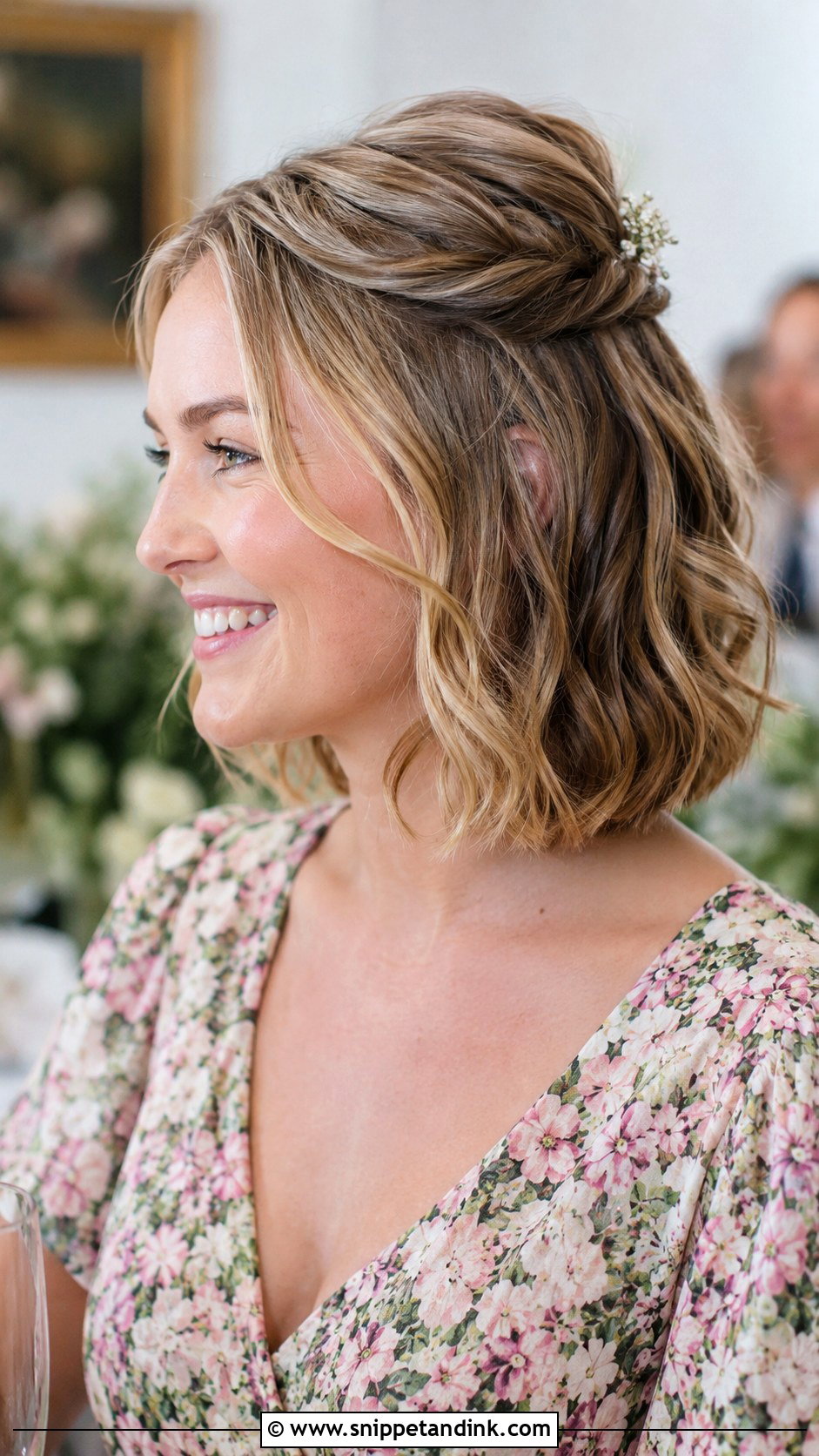 Short Low Twist Updo Wedding Guest - Snippet and Ink - 15 Short Hairdos for Wedding Guest