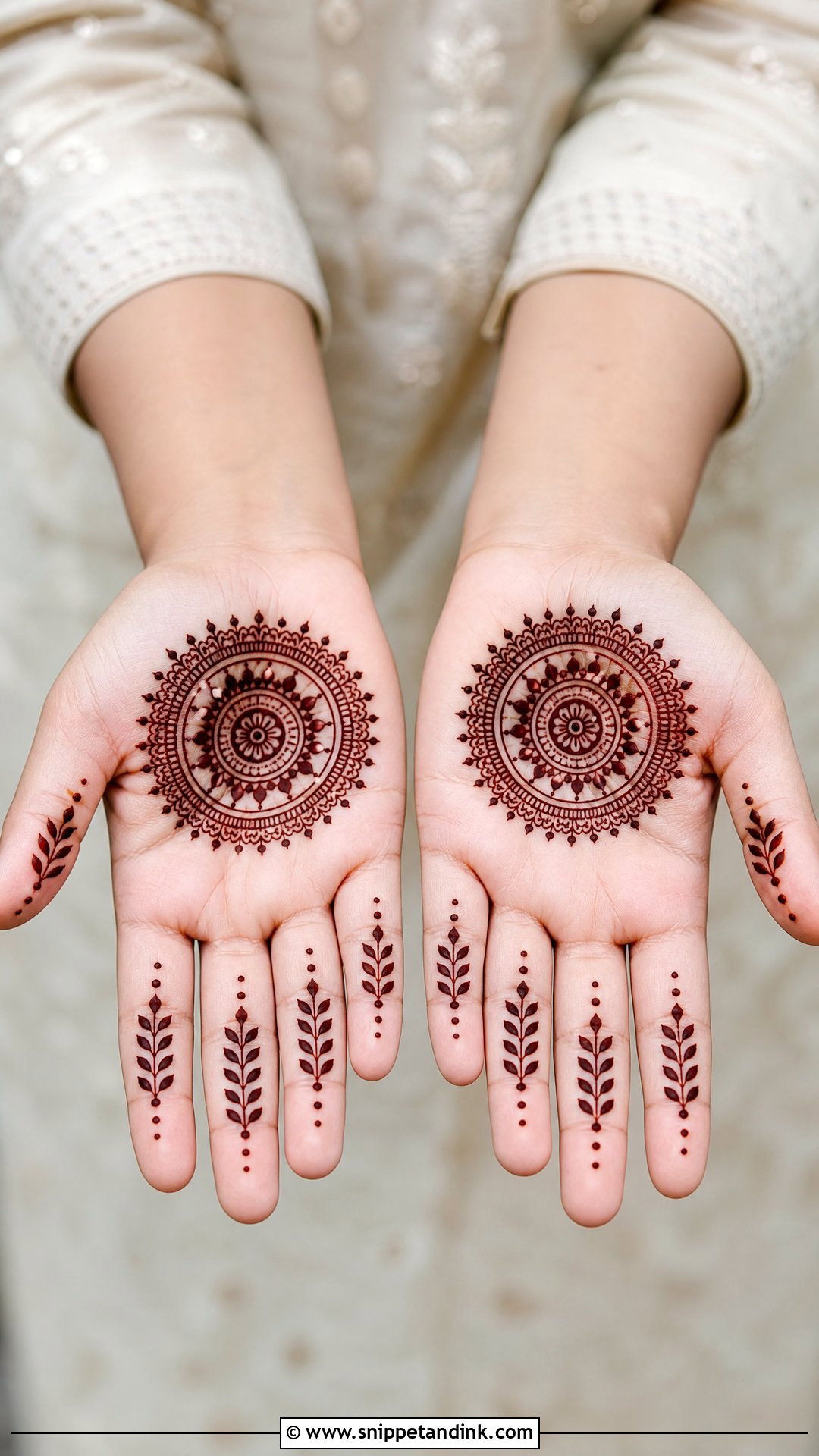Short Mandala Mehndi Design - Snippet and Ink - 30 Short Mehndi Designs