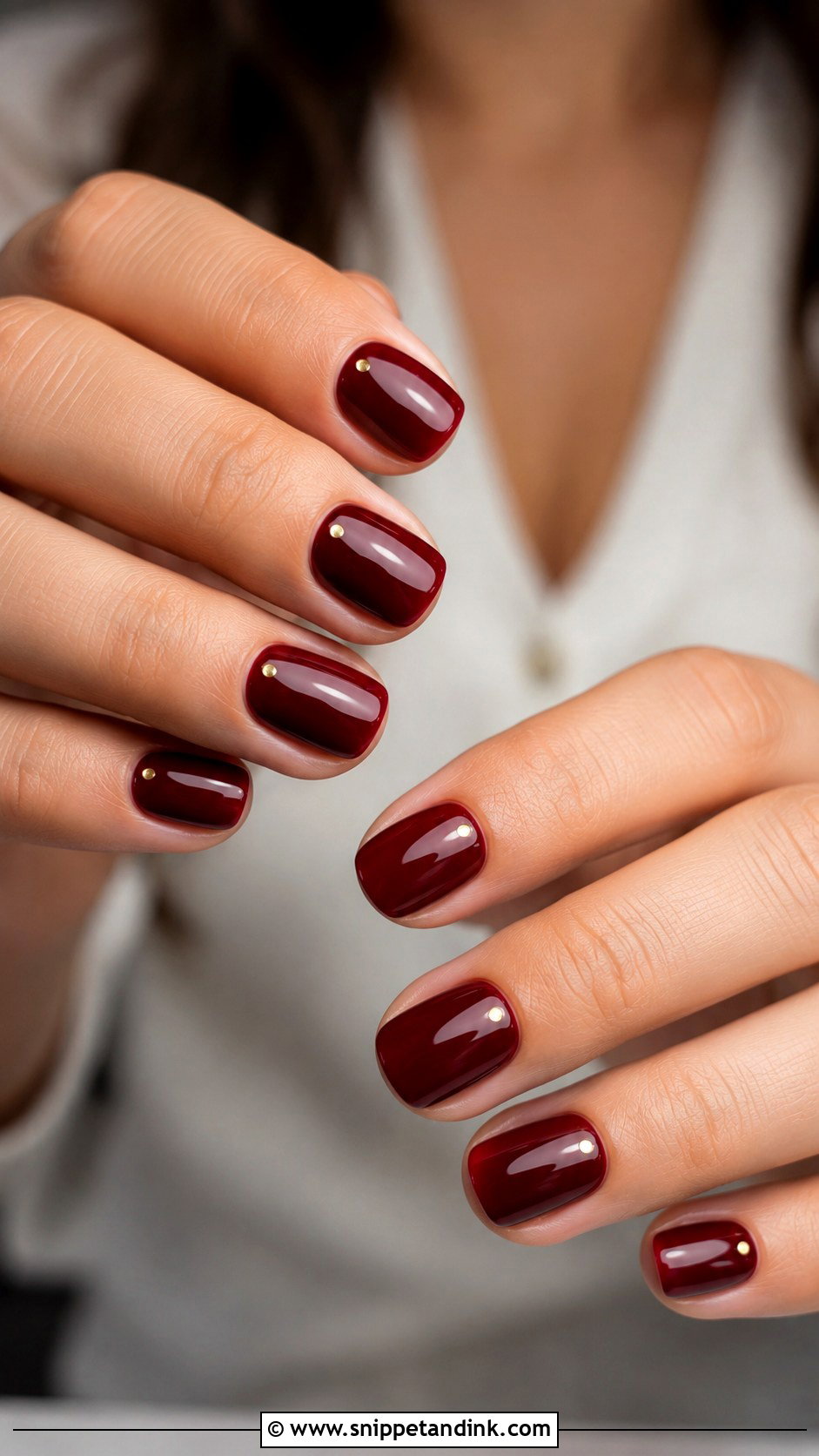 Short Maroon Wedding Nails - Snippet and Ink - 20 Maroon Wedding Nails for Bride