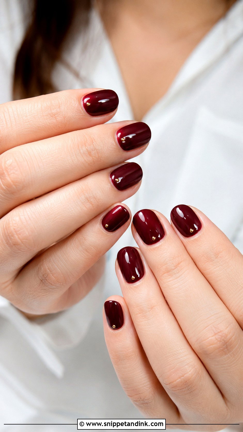 Short Maroon Wedding Nails - Snippet and Ink - 20 Maroon Wedding Nails