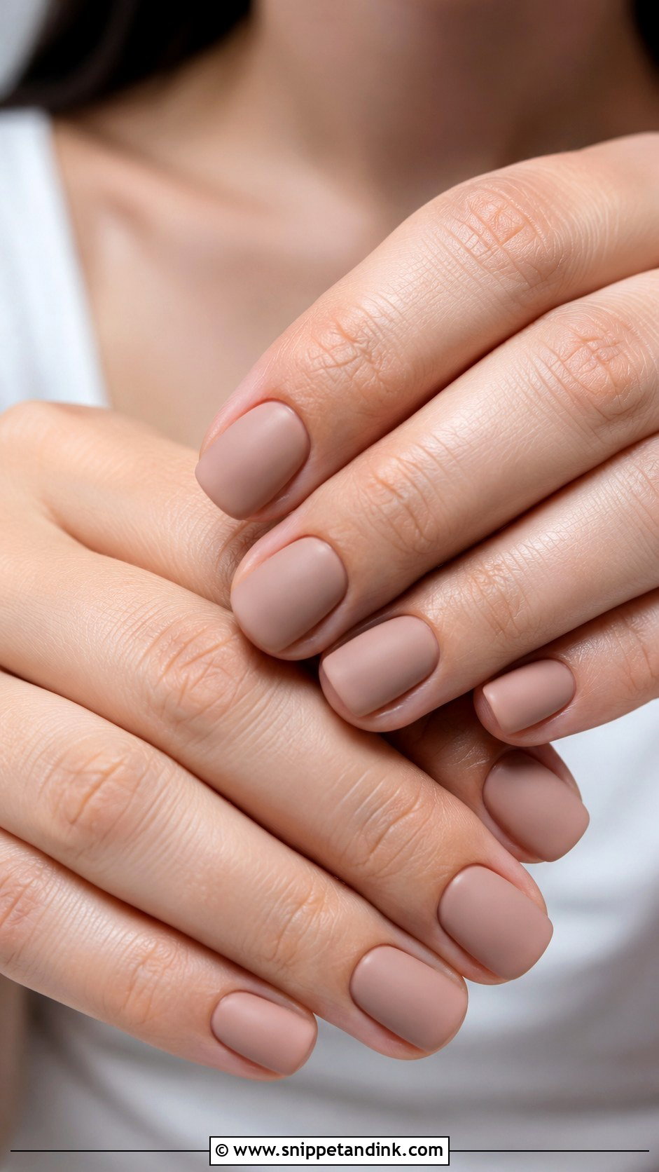 Short Matte Nude Wedding Nails - Snippet and Ink - 20 Short Simple Wedding Nails for Bride