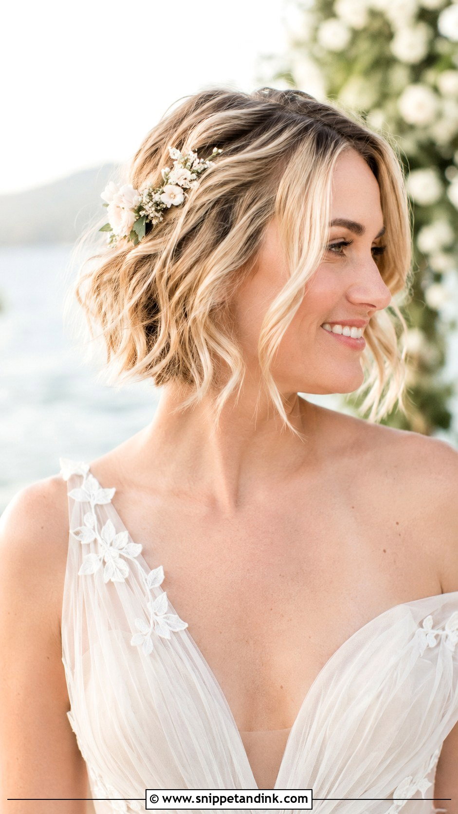 Short Messy Bob Bride - Snippet and Ink - 15 Short Hair Styles Bride