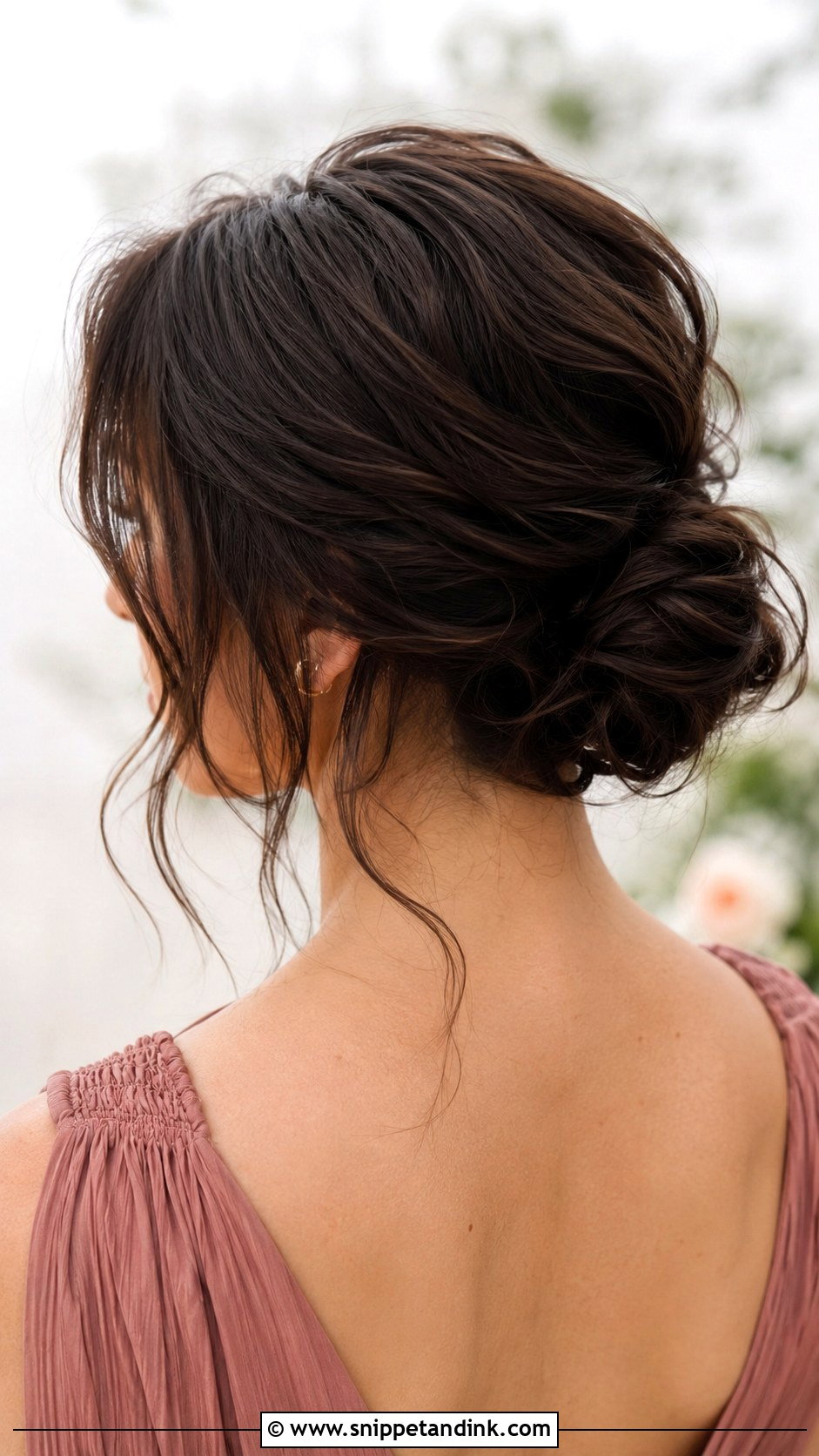 Short Messy Bun Wedding Guest Hair - Snippet and Ink - 15 Wedding Guest Hair Short Length Ideas