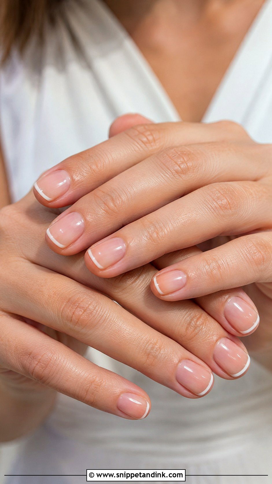 Short Micro French Nails - Snippet and Ink - 20 Short Wedding Guest Nails