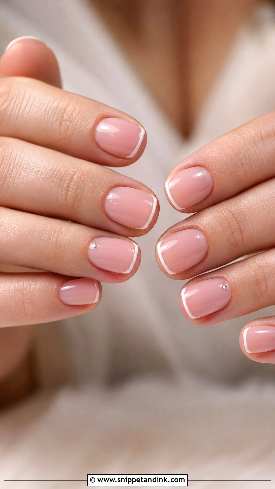 Short Micro French Wedding Nails - Snippet and Ink - 20 Short Simple Wedding Nails for Bride