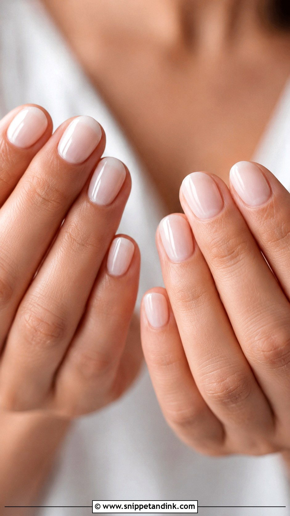 Short Milky White Bridal Nails - Snippet and Ink - 20 Milky White Bridal Nails