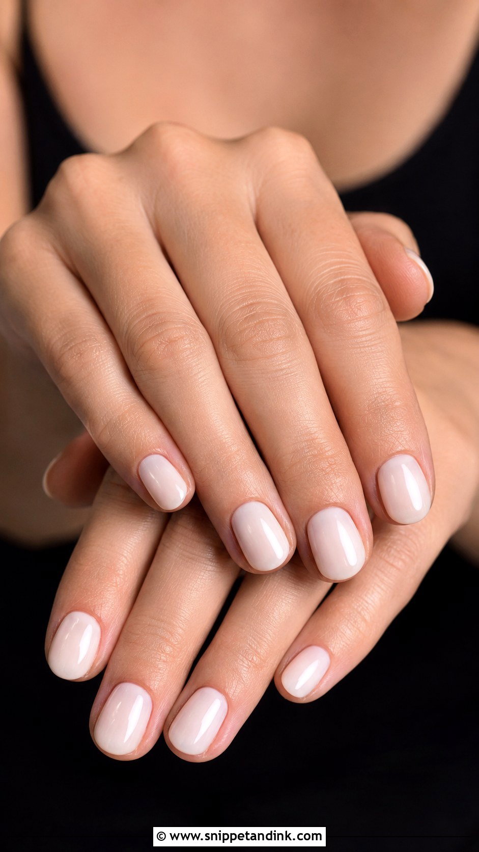 Short Milky White Wedding Nails - Snippet and Ink - 30 Short Wedding Nails