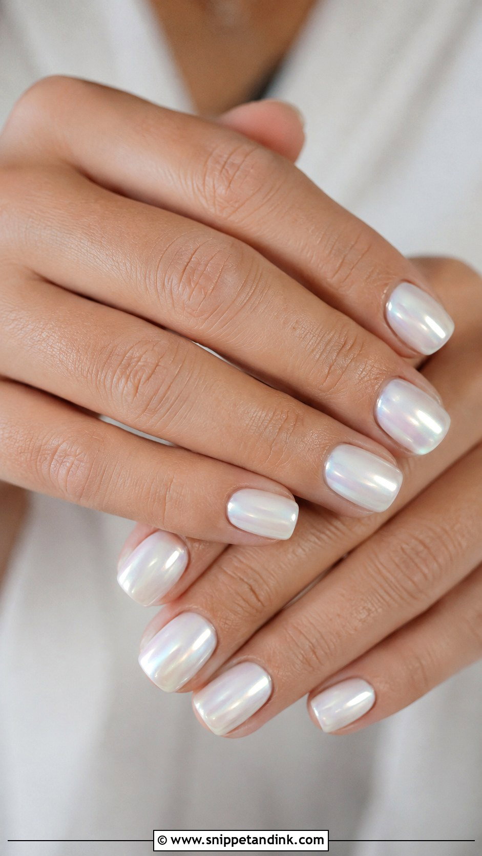 Short Milky White Wedding Nails - Snippet and Ink - 20 Short Nails for Wedding