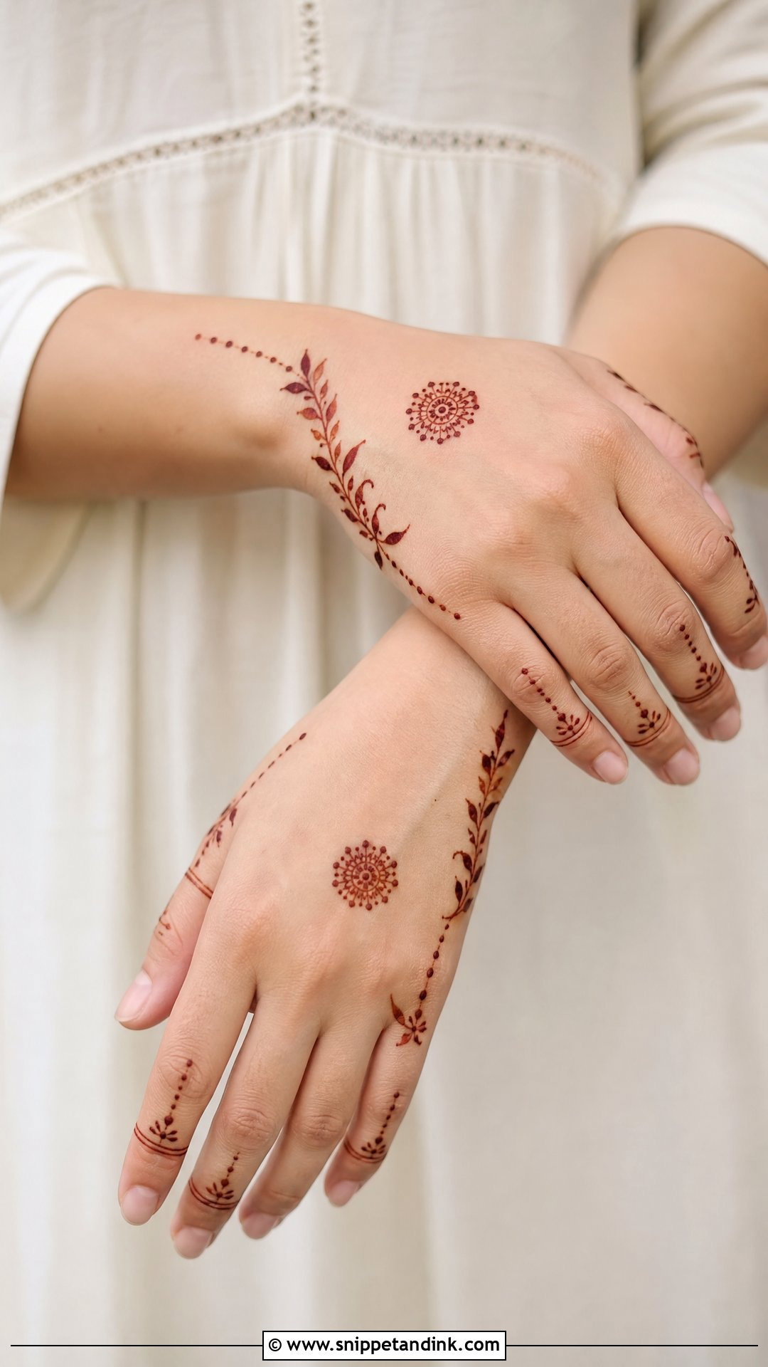 Short Minimal Mehndi Design - Snippet and Ink - 35 Short Mehndi Design Ideas