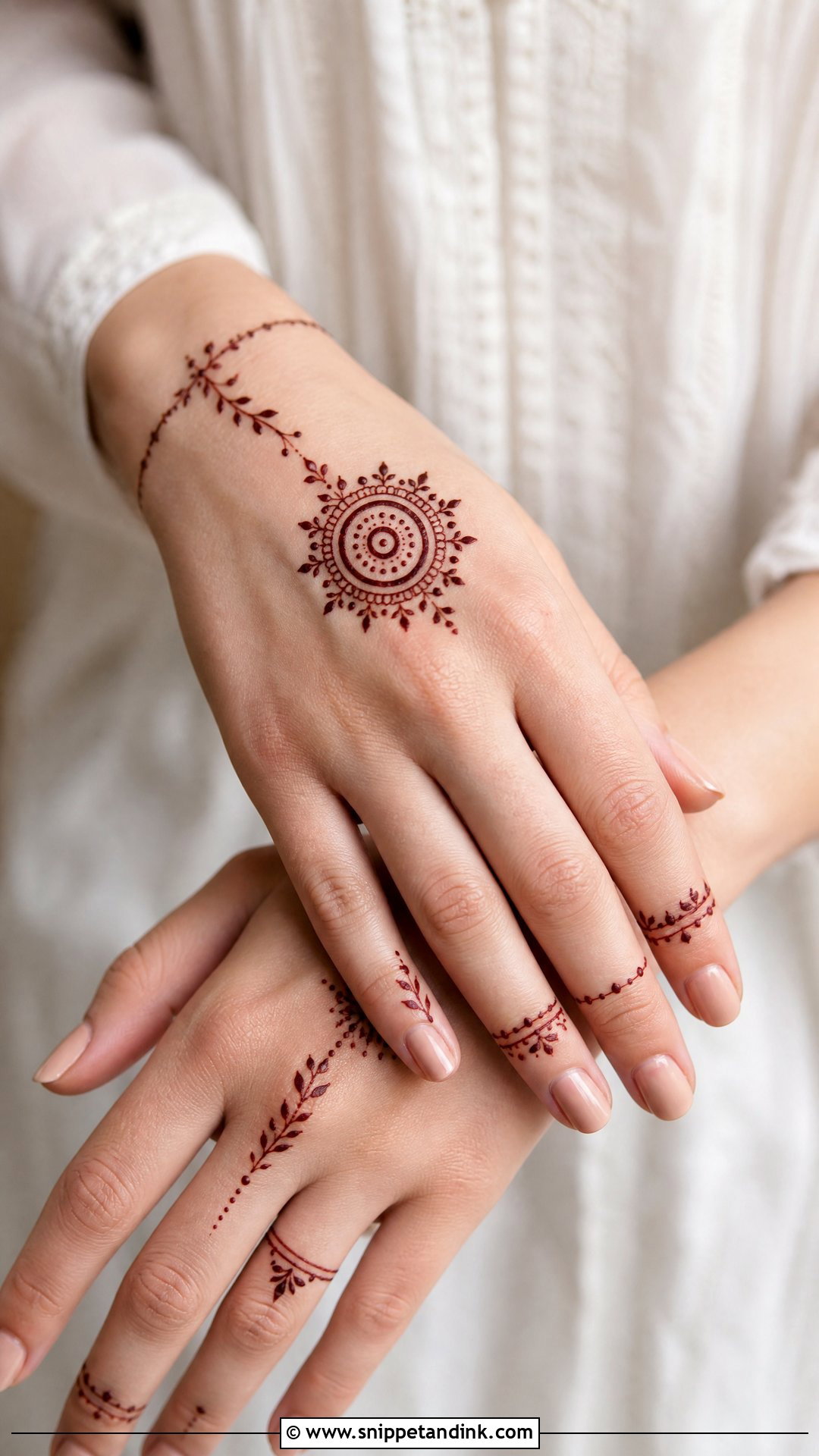 Short Minimal Mehndi Design - Snippet and Ink - 30 Short Mehndi Designs