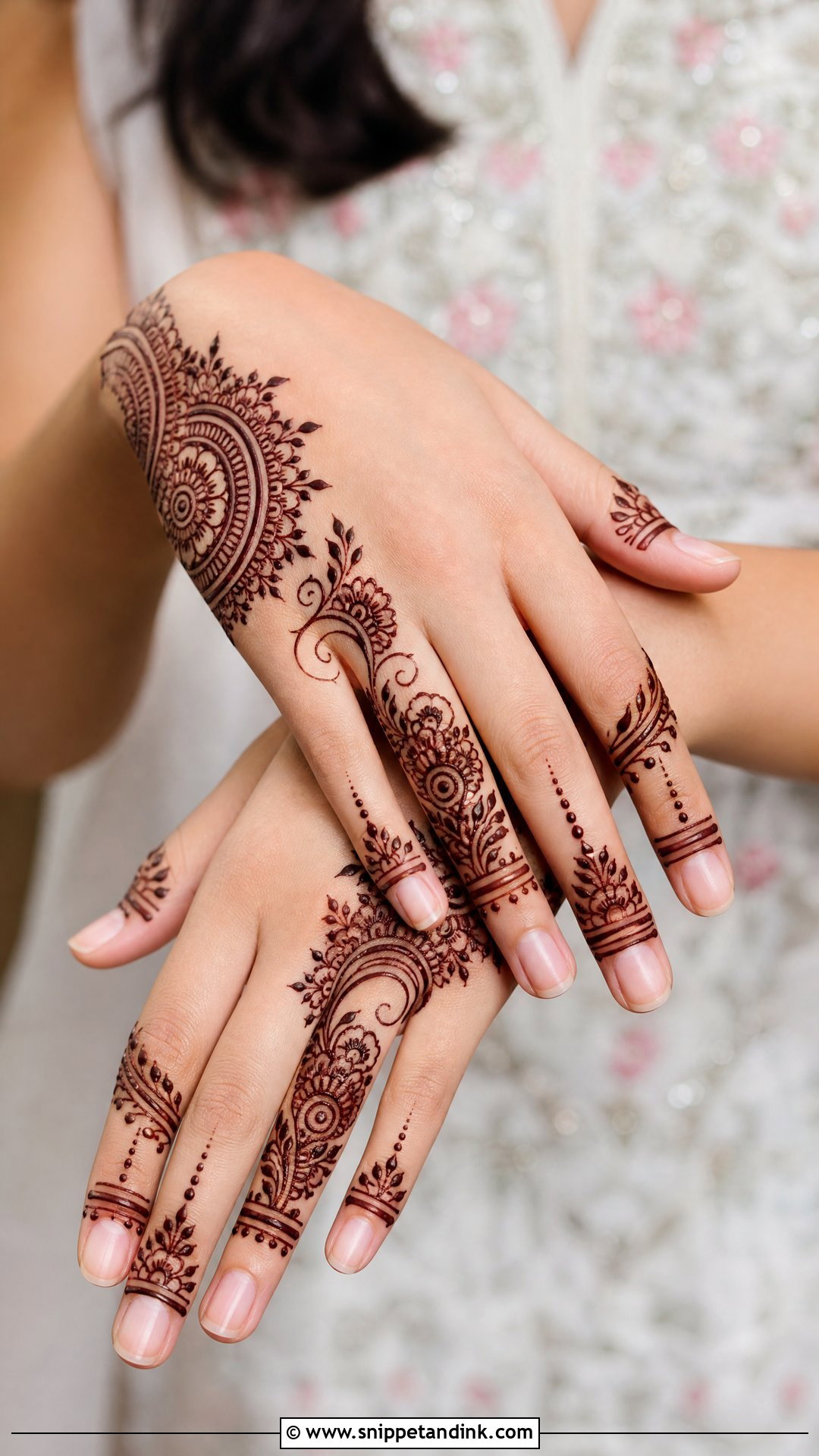Short Modern Mehndi Design - Snippet and Ink - 30 Short Mehndi Designs
