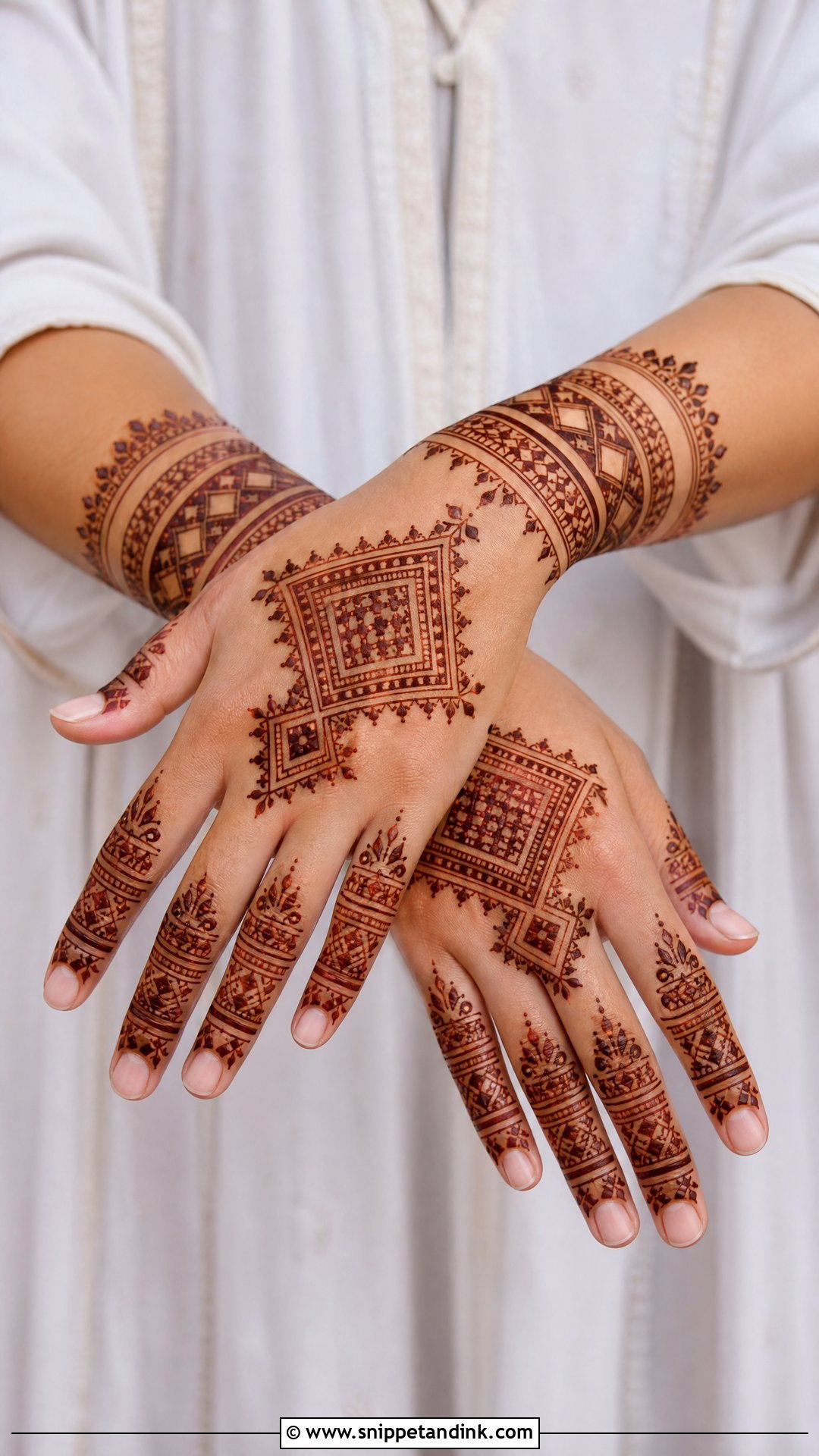 Short Moroccan Mehndi Design - Snippet and Ink - 35 Short Mehndi Design Ideas