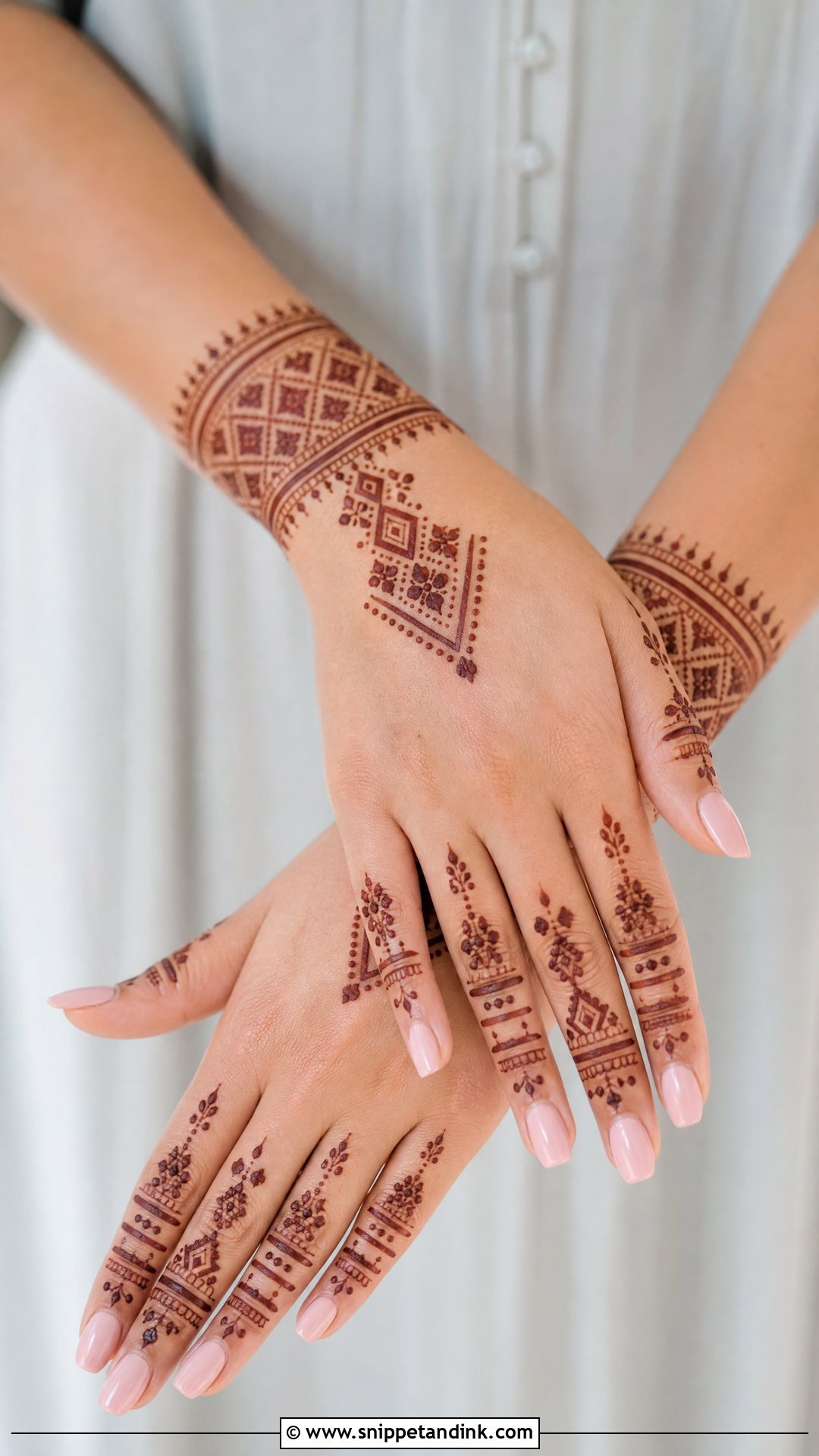 Short Moroccan Mehndi Design - Snippet and Ink - 30 Short Mehndi Designs