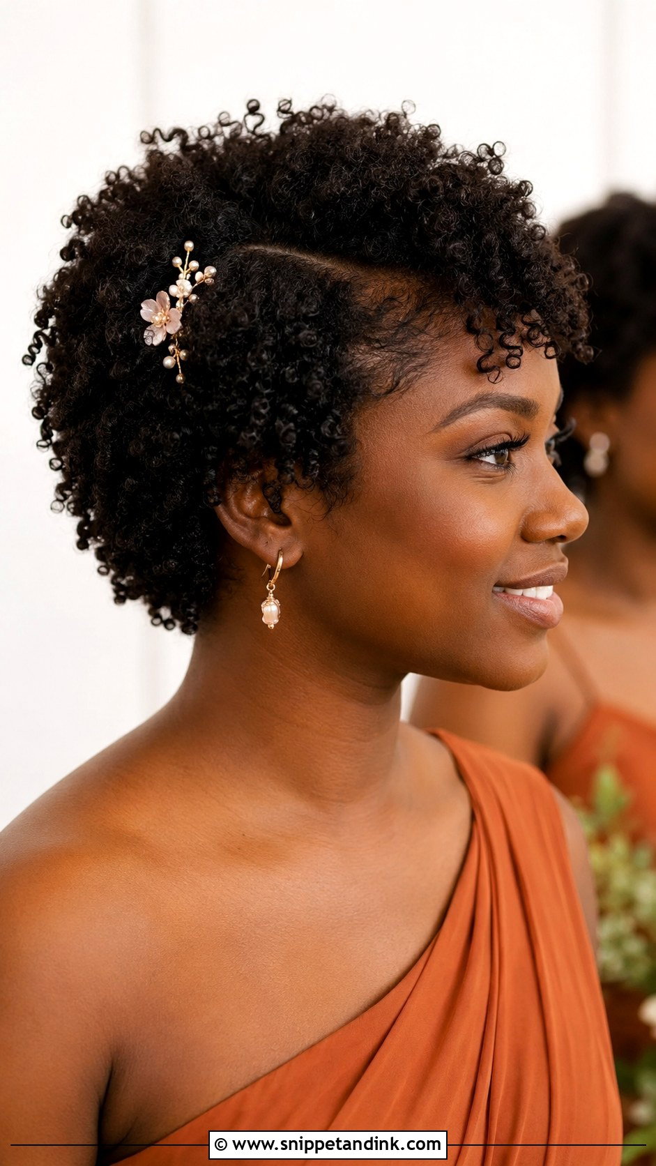 Short Natural Curls Bridesmaid Hair - Snippet and Ink - 20 Bridesmaid Hair Short Length Ideas
