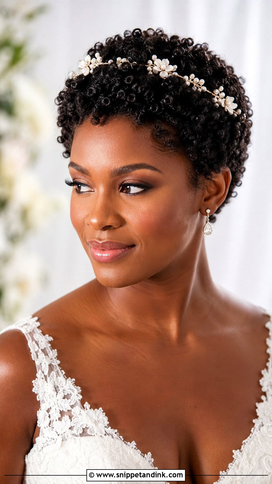 Short Natural Curls For Wedding - Snippet and Ink - 15 Short Hair for Weddings Ideas