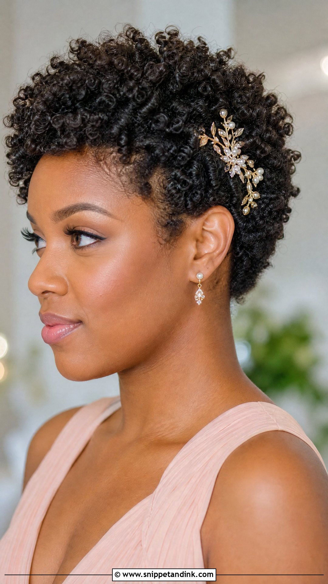 Short Natural Curls For Wedding - Snippet and Ink - 20 Short Hair Styles for a Wedding