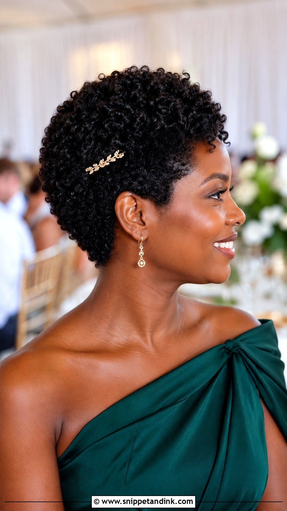 Short Natural Curls Wedding Guest Hair - Snippet and Ink - 15 Wedding Guest Hair Short Length Ideas