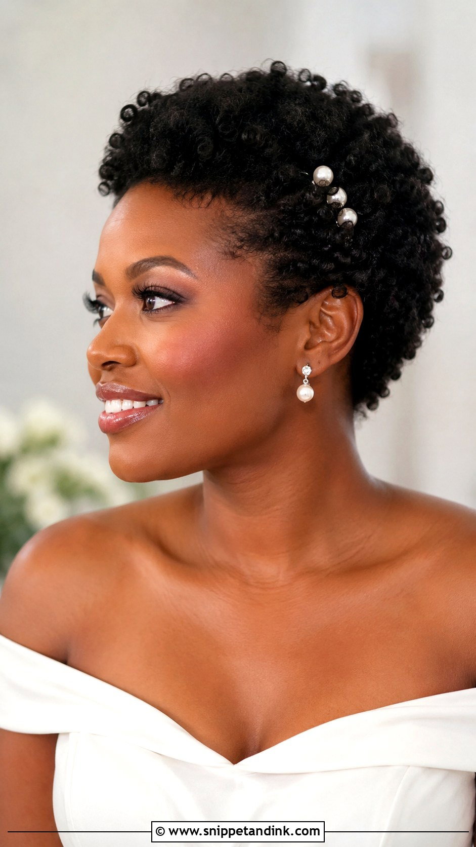Short Natural Curls Wedding Hair - Snippet and Ink - 15 Hairstyles for Short Hair for a Wedding