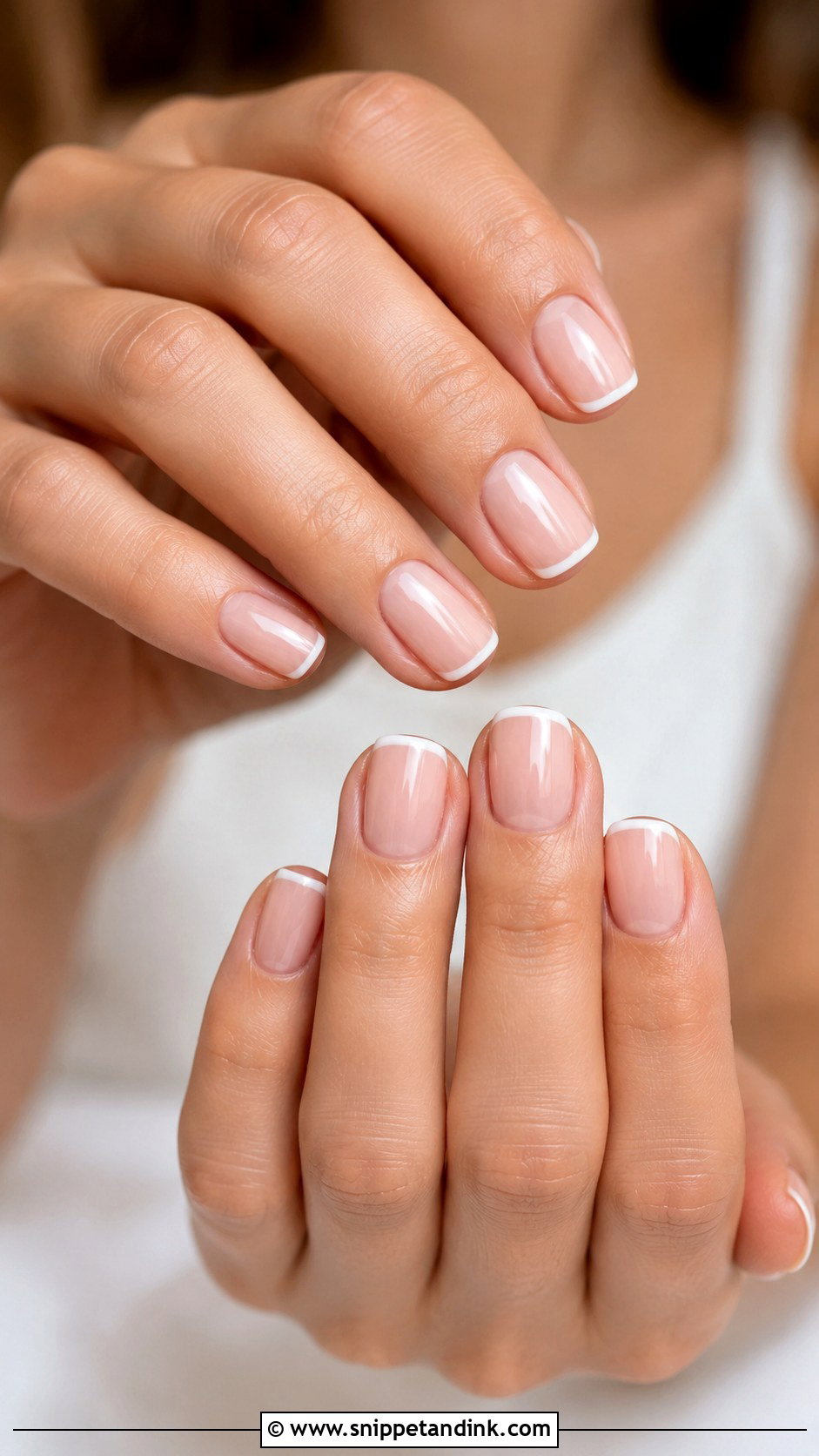 Short Natural French Wedding Nails - Snippet and Ink - 20 Short Natural Wedding Nails