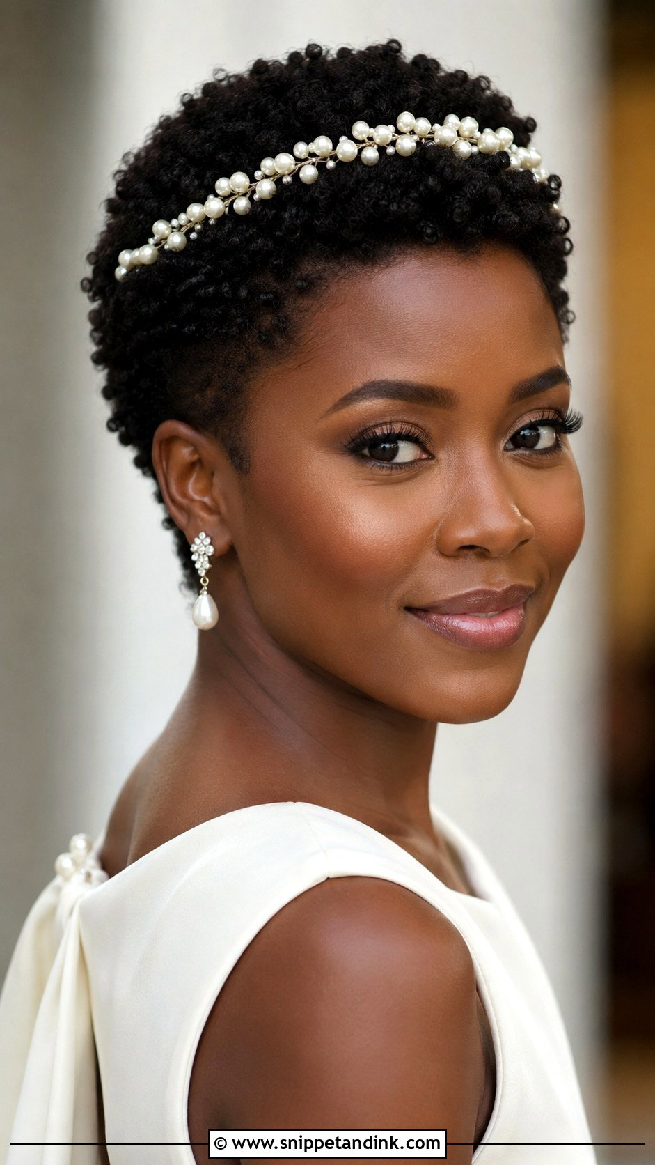 Short Natural Hair Wedding Hairstyle - Snippet and Ink - 15 Natural Hairstyles for Black Women for Wedding