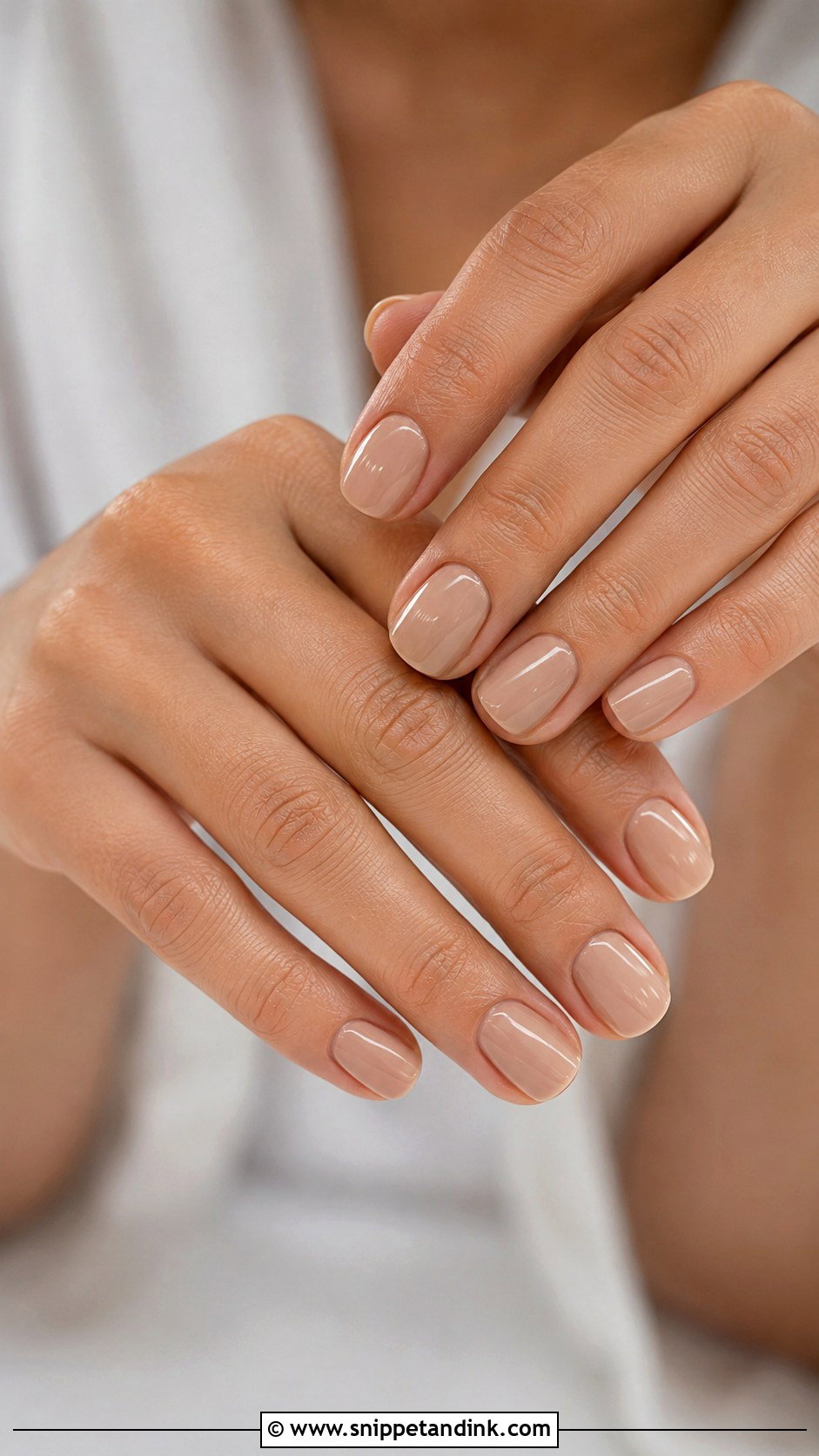Short Natural Nude Wedding Nails - Snippet and Ink - 20 Short Natural Wedding Nails