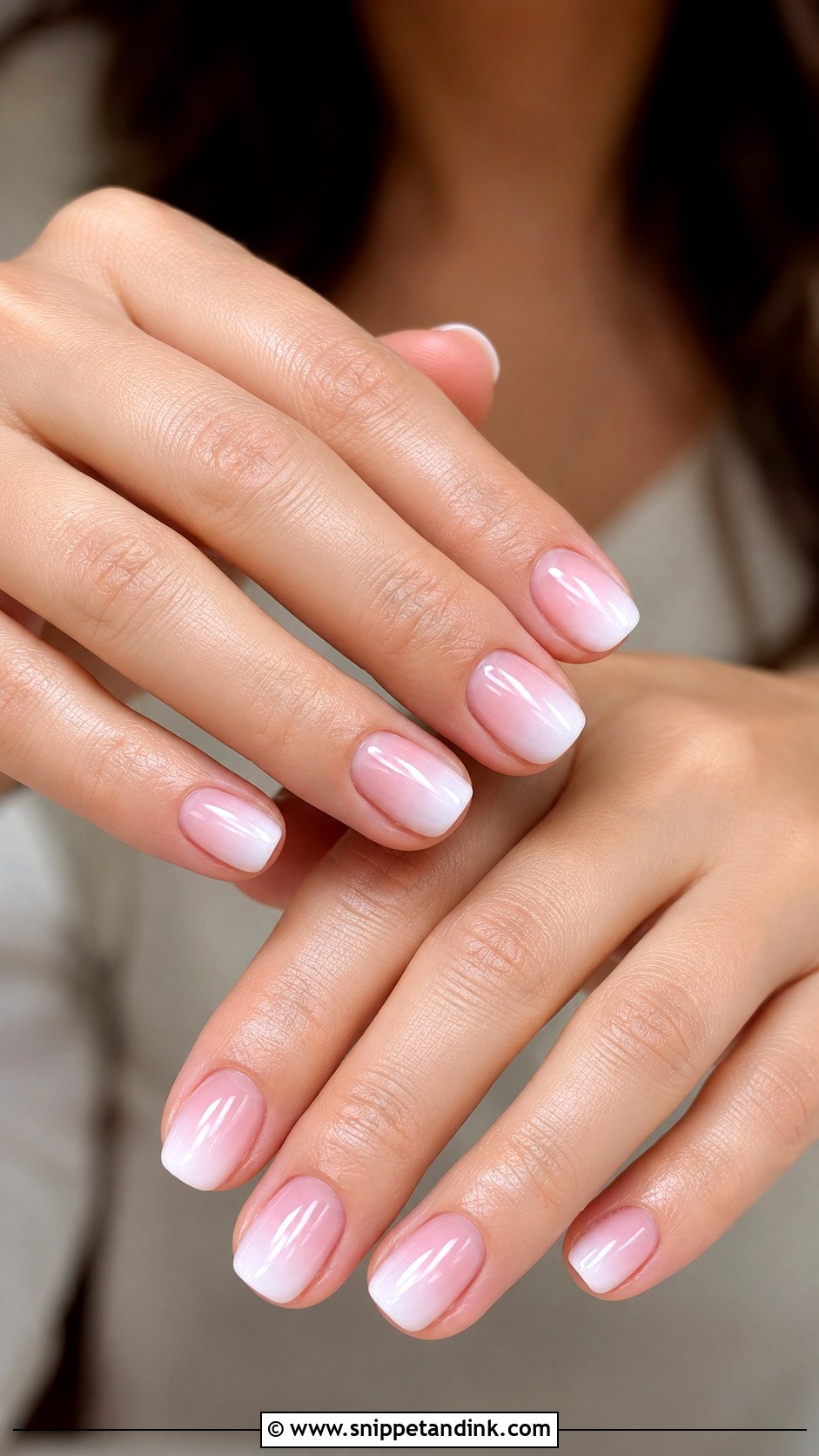 Short Natural Ombre Wedding Nails - Snippet and Ink - 20 Short Natural Wedding Nails