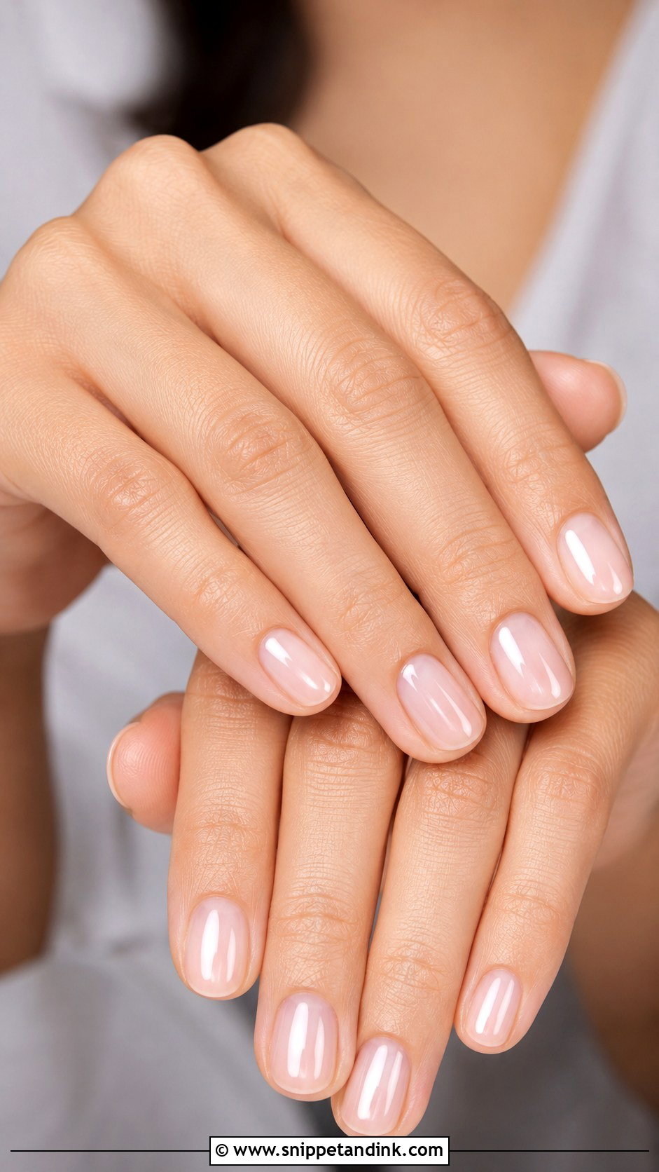 Short Natural Sheer Wedding Nails - Snippet and Ink - 20 Short Natural Wedding Nails