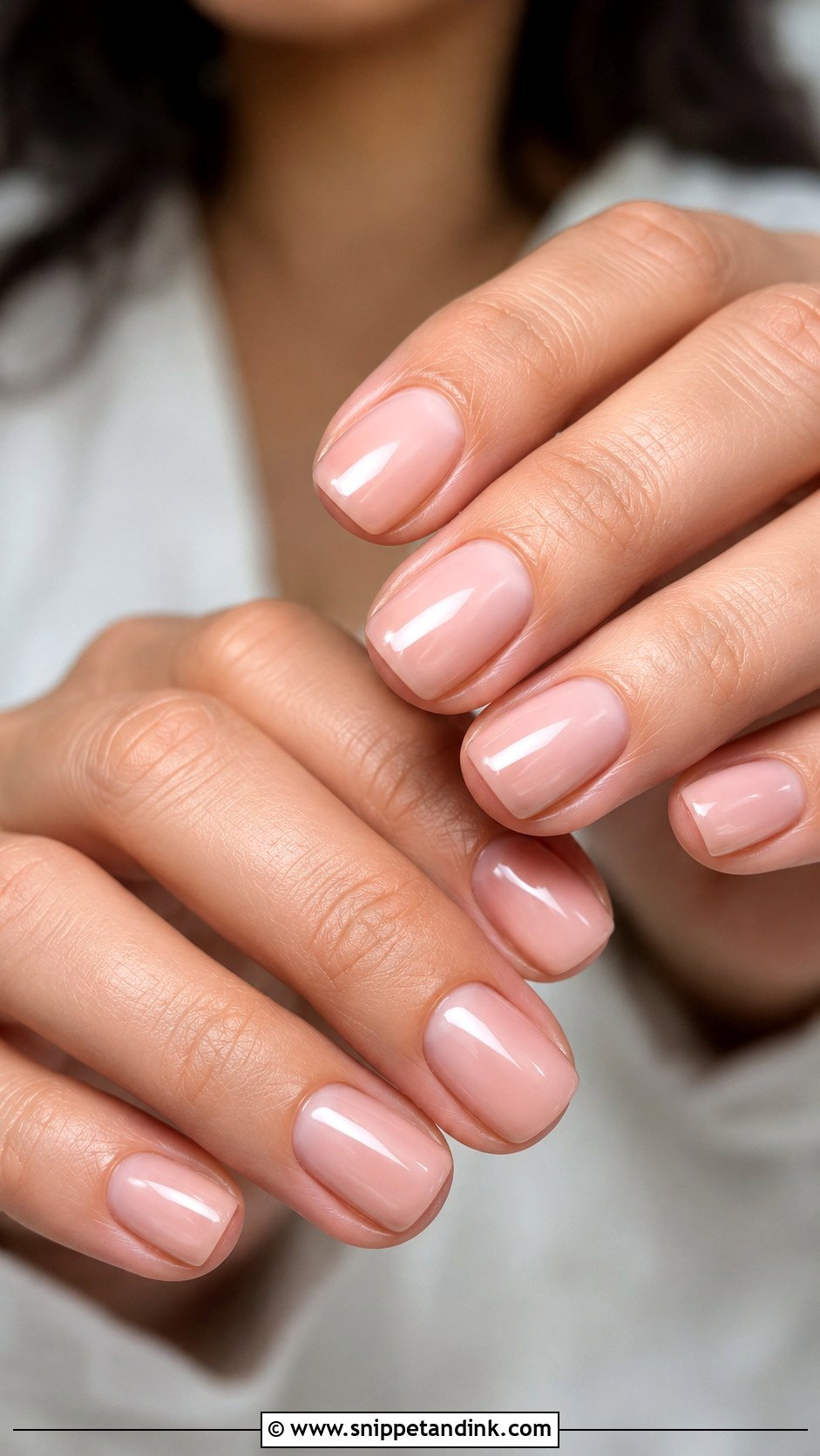 Short Natural Squoval Wedding Nails - Snippet and Ink - 20 Short Natural Wedding Nails