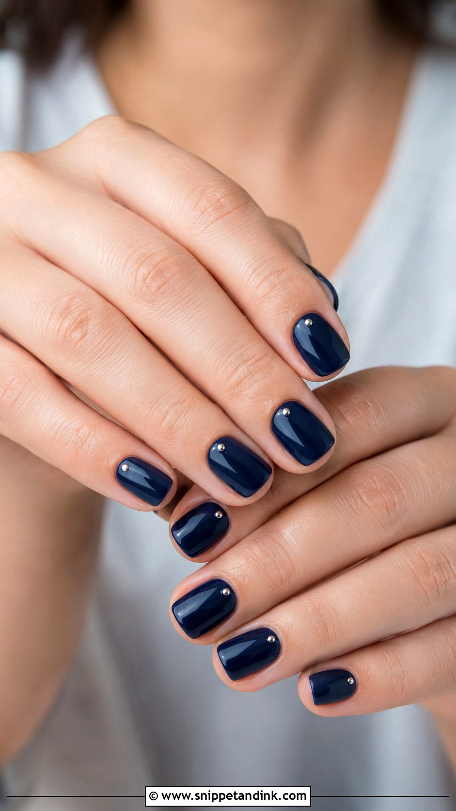 Short Navy Wedding Nails - Snippet and Ink - 20 Navy Wedding Nails