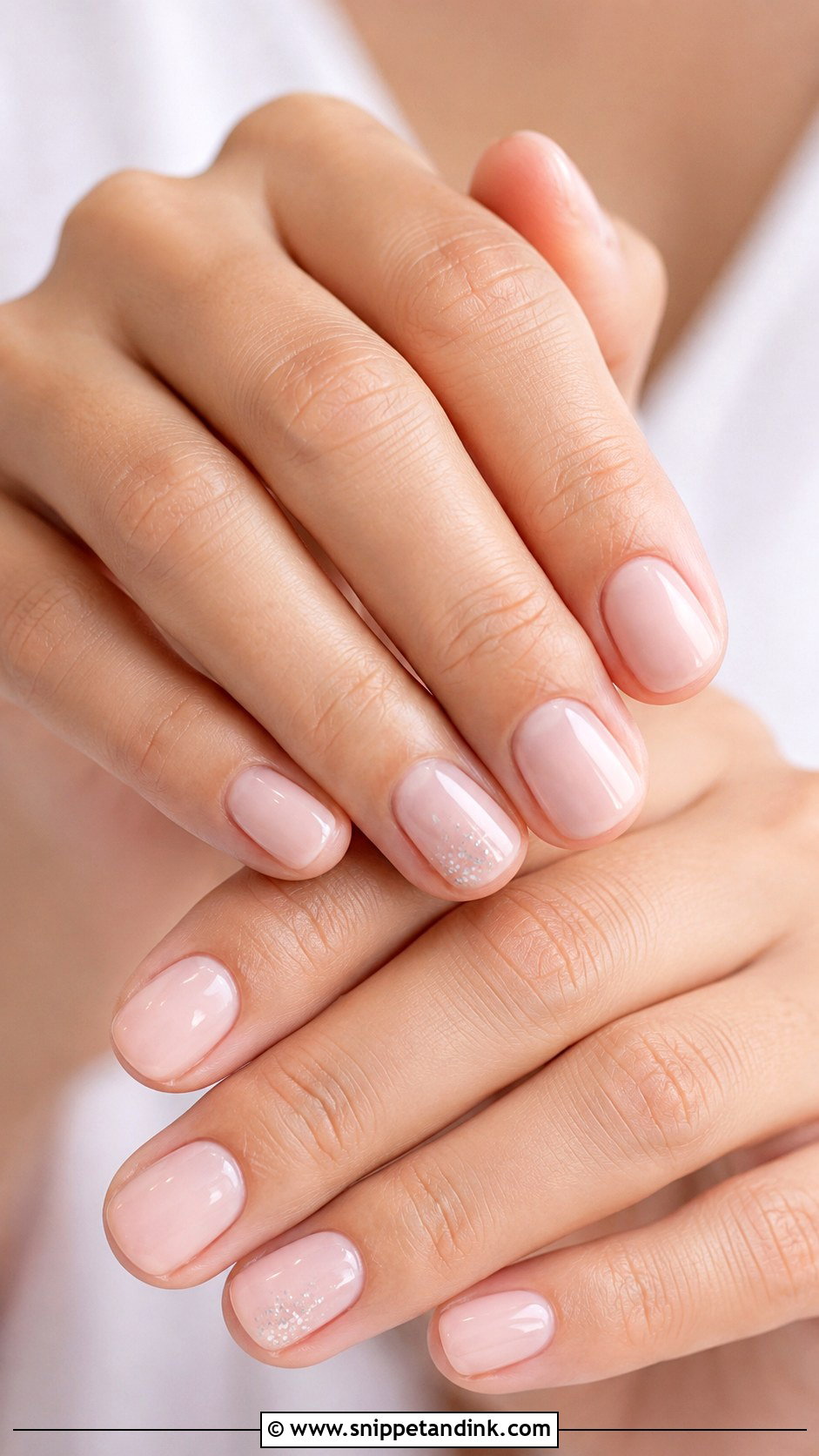 Short Neutral Bridal Nails - Snippet and Ink - 20 Neutral Bridal Nails